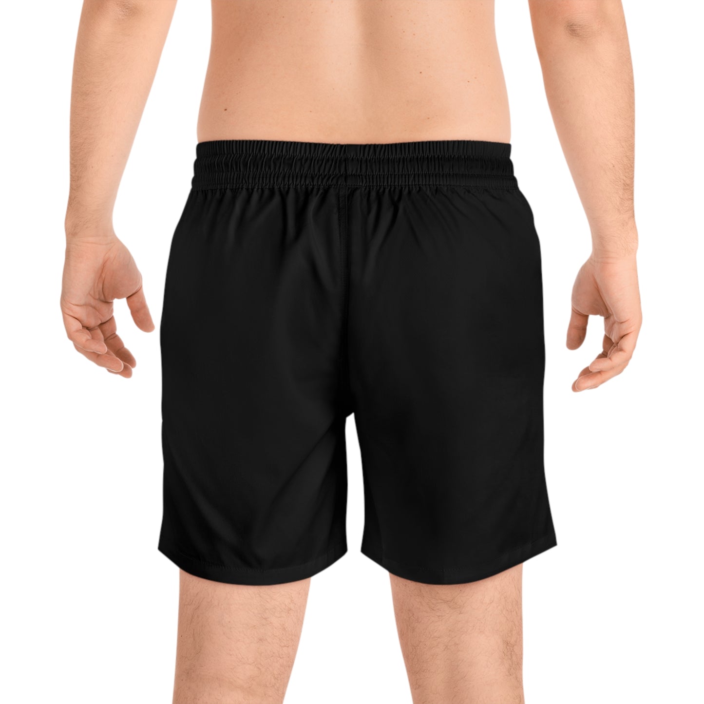 SUMMER COLLECTION - Men's Swim Shorts Black (White Print)