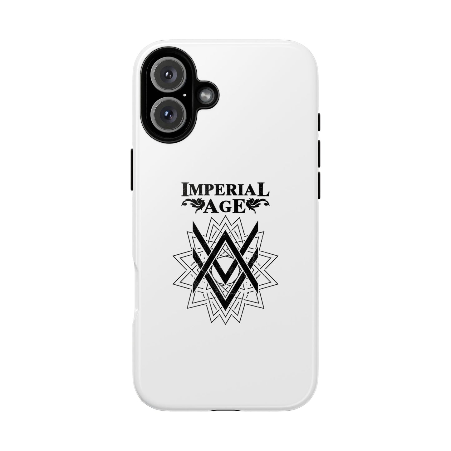 SUMMER COLLECTION - Tough iPhone Case White (Black Print)