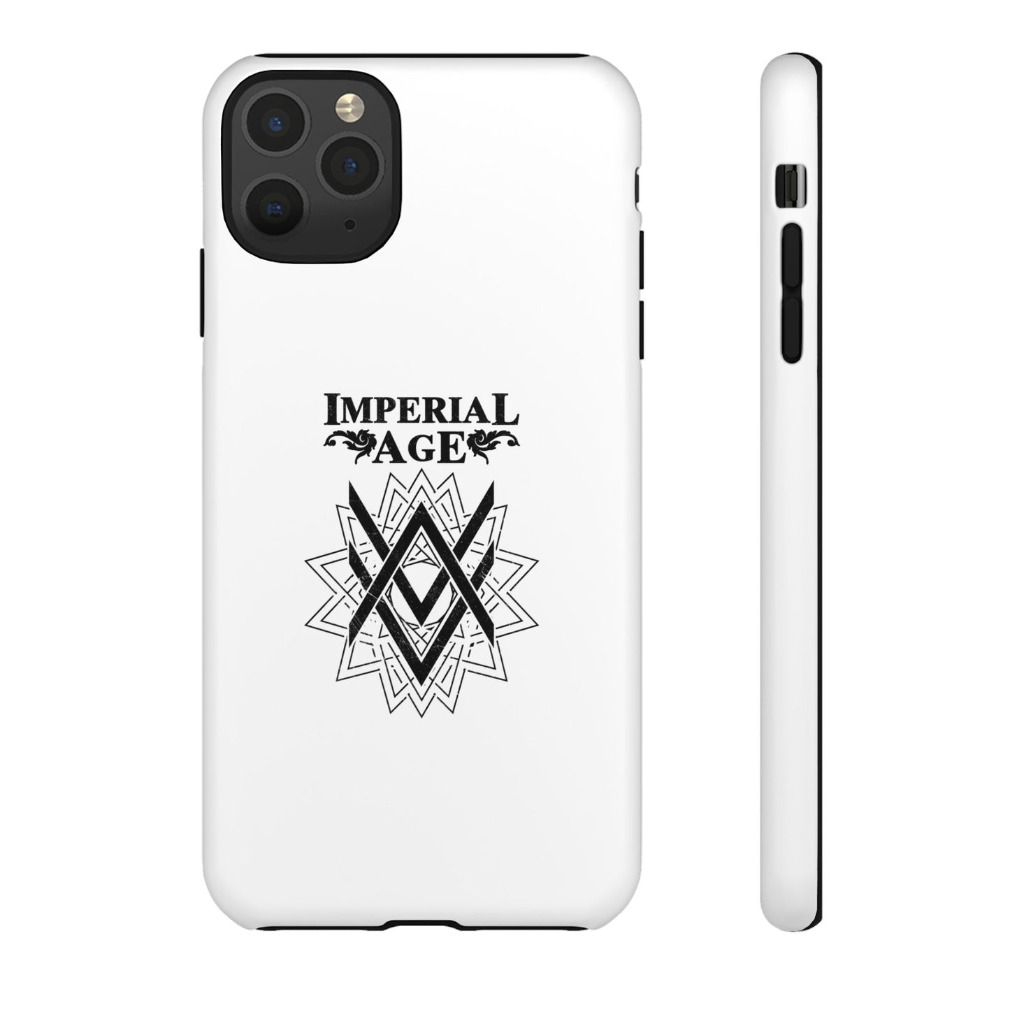 SUMMER COLLECTION - Tough iPhone Case White (Black Print)