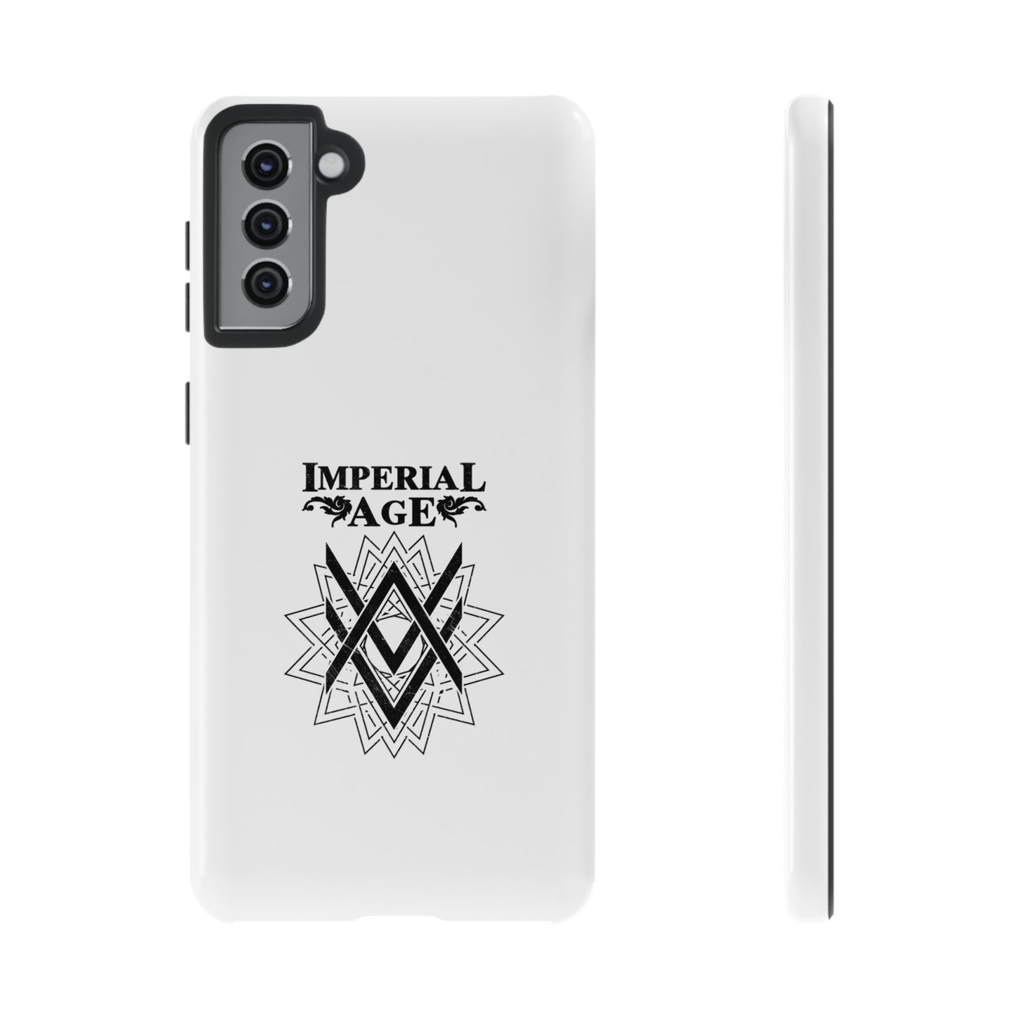 SUMMER COLLECTION - Tough Samsung Galaxy Case White (Black Print)