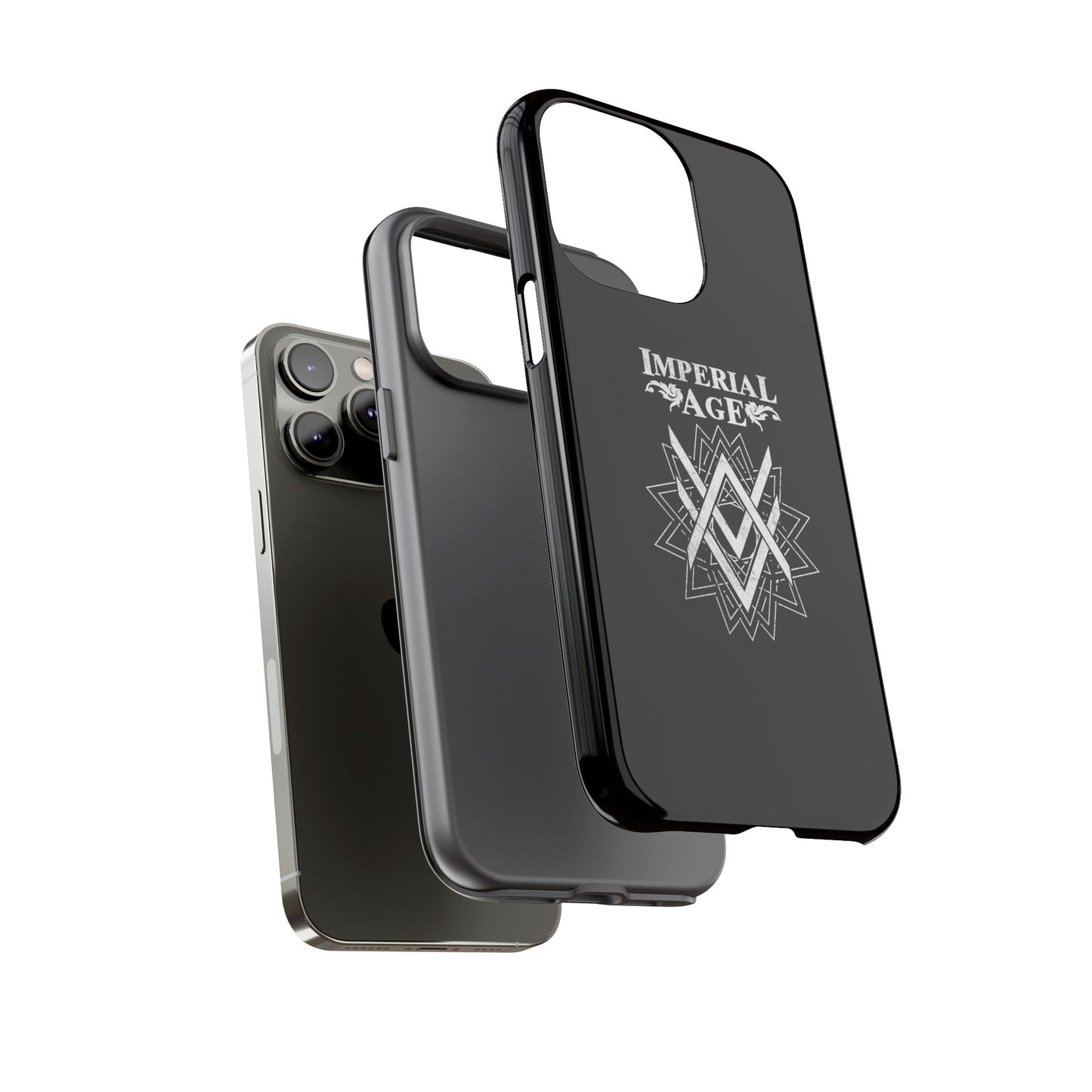 SUMMER COLLECTION - Tough iPhone Case Black (White Print)