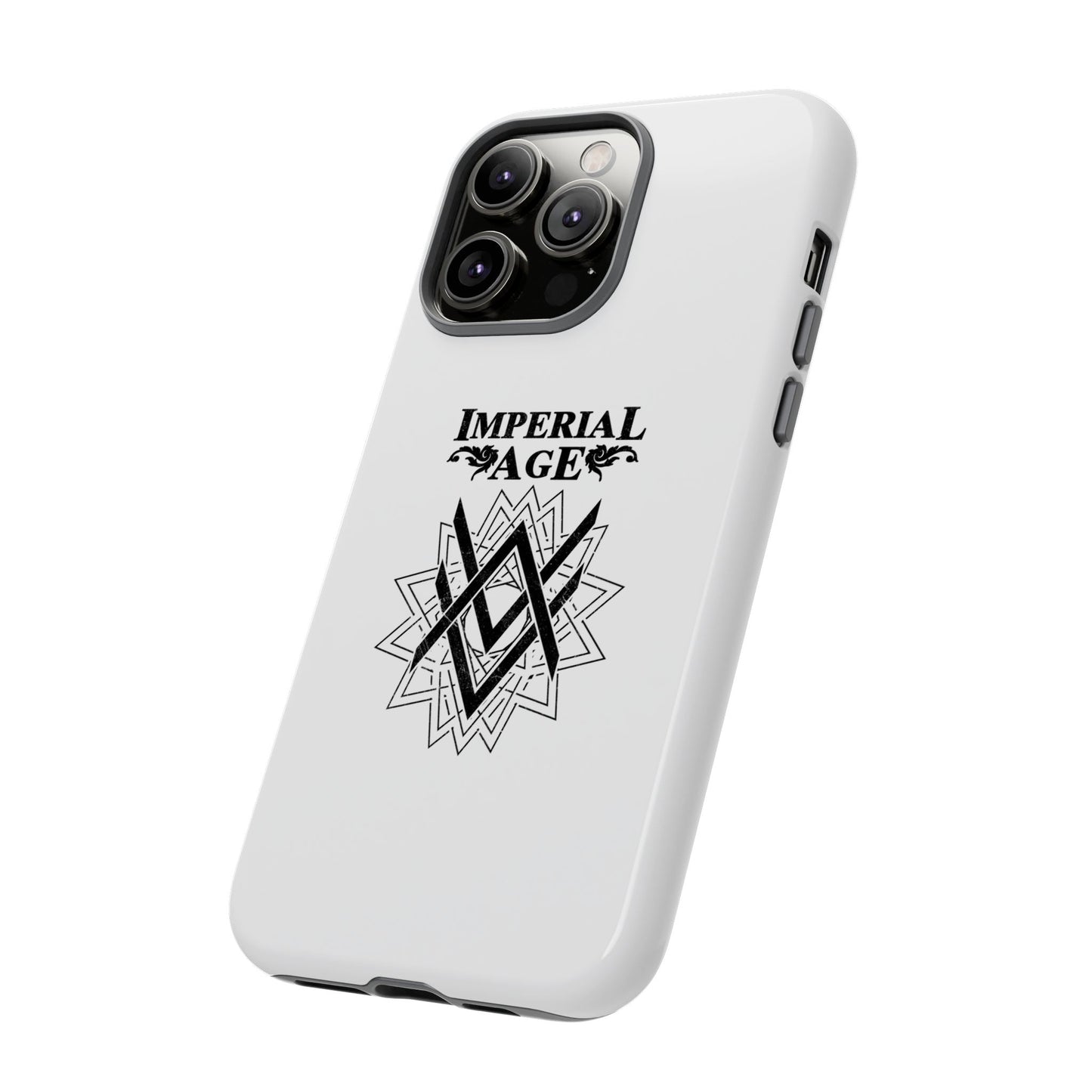 SUMMER COLLECTION - Tough iPhone Case White (Black Print)