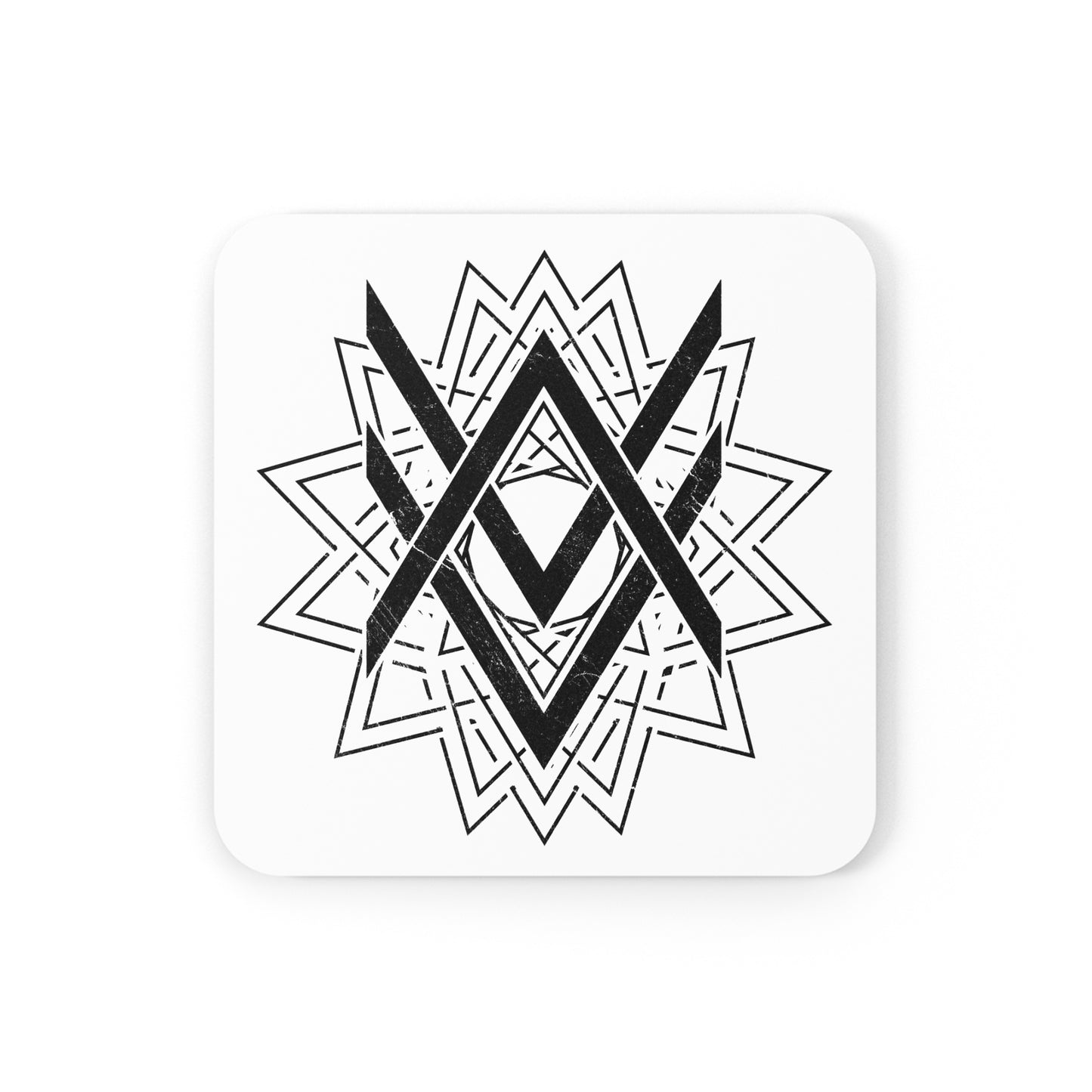 SUMMER COLLECTION - Cork Coaster White (Black Print)