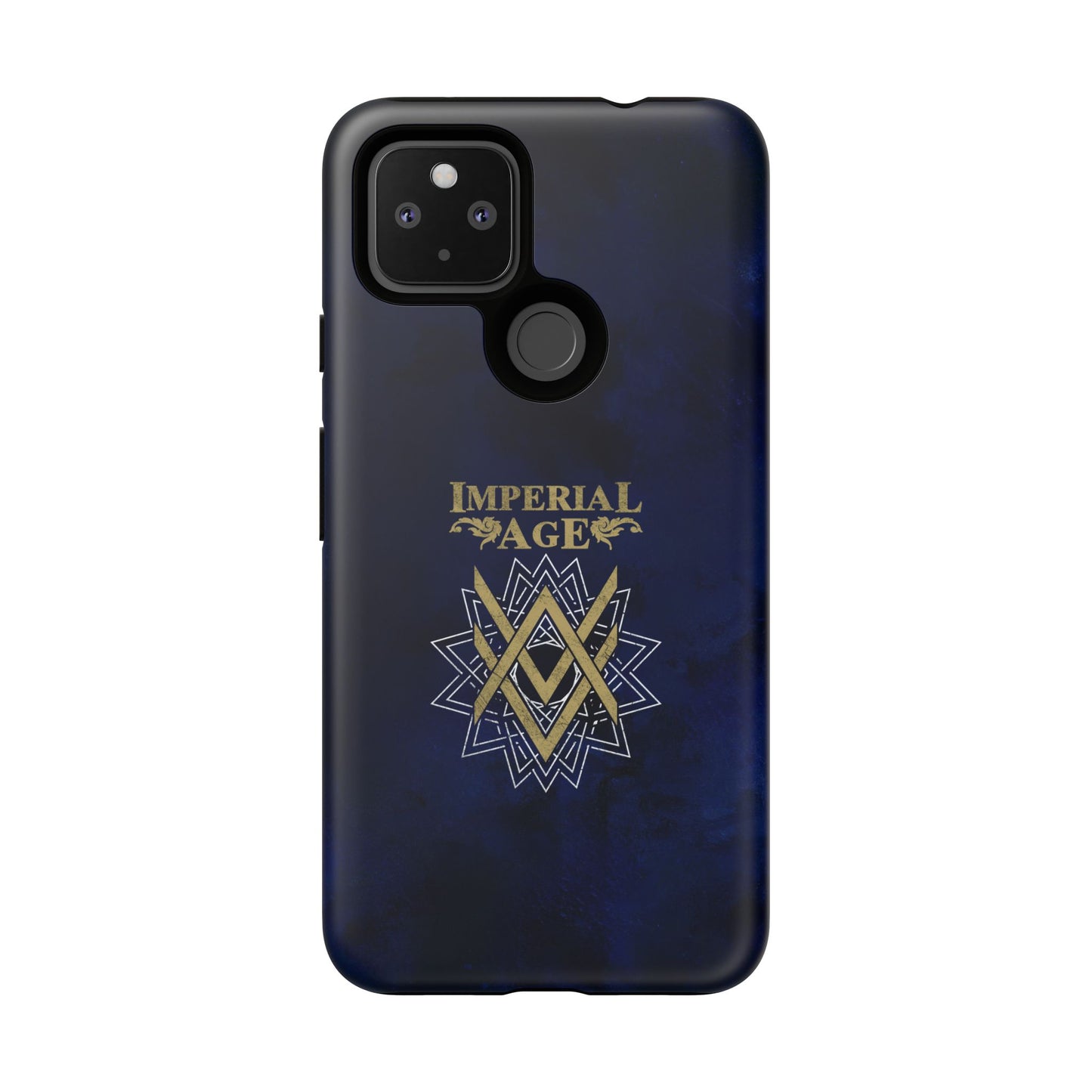 SUMMER COLLECTION - Tough Google Pixel Case Navy (Gold-White Print)