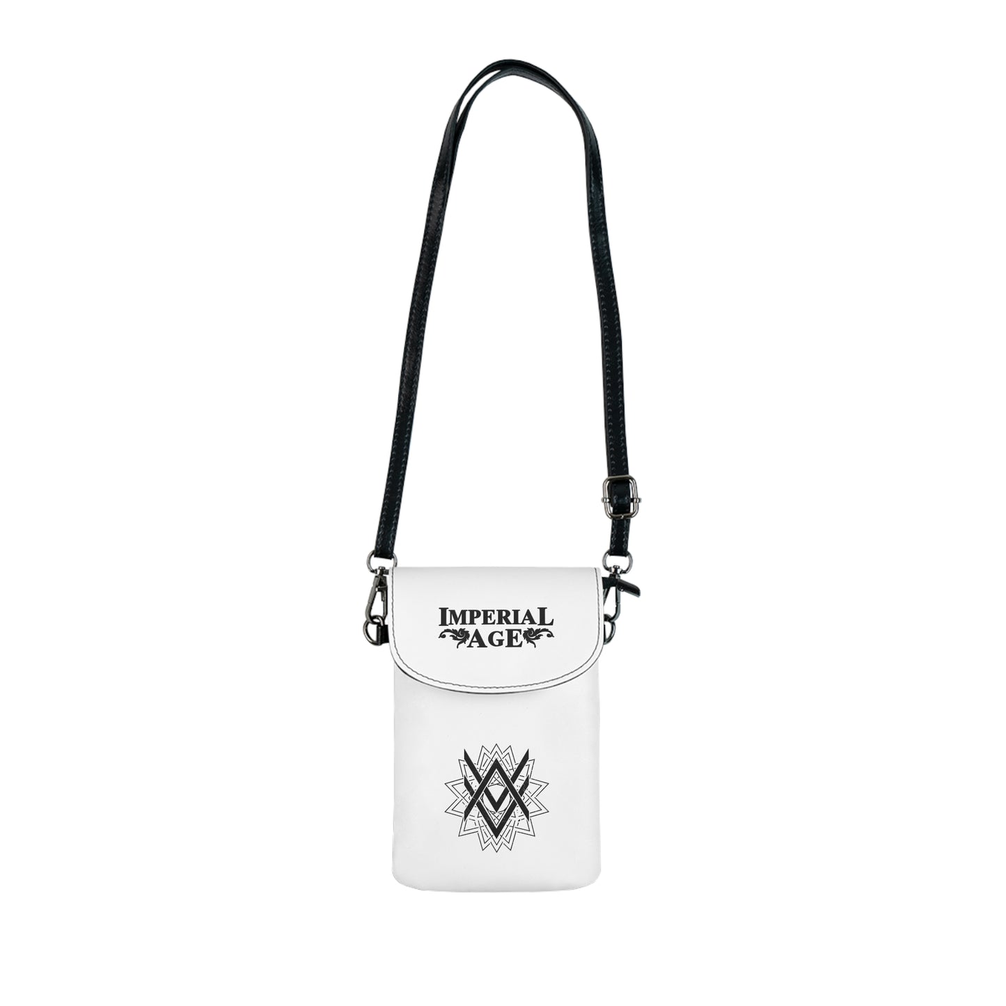 SUMMER COLLECTION - Strap Wallet White (Black Print)