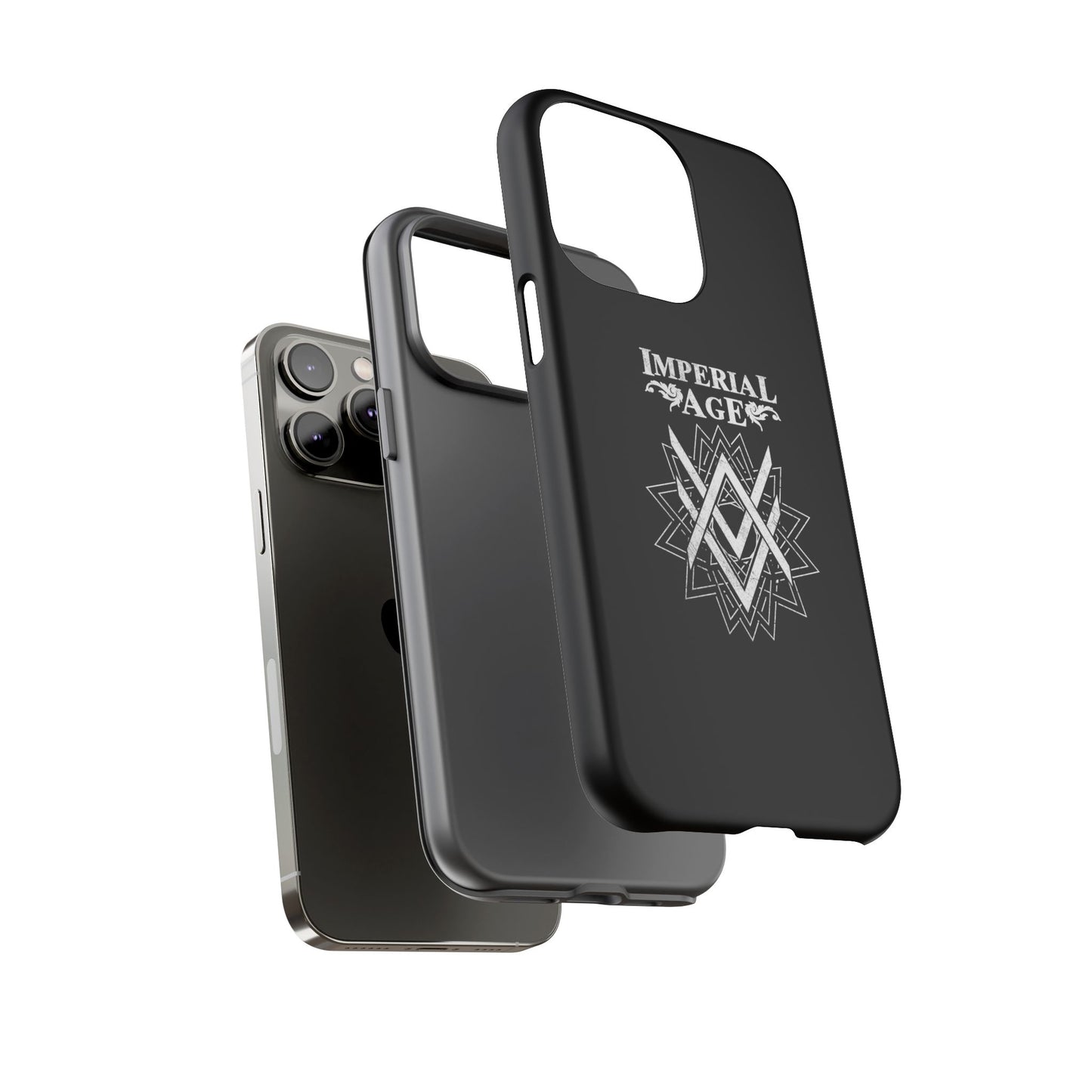 SUMMER COLLECTION - Tough iPhone Case Black (White Print)