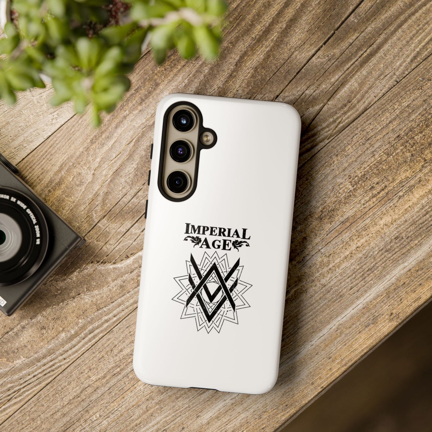 SUMMER COLLECTION - Tough Samsung Galaxy Case White (Black Print)