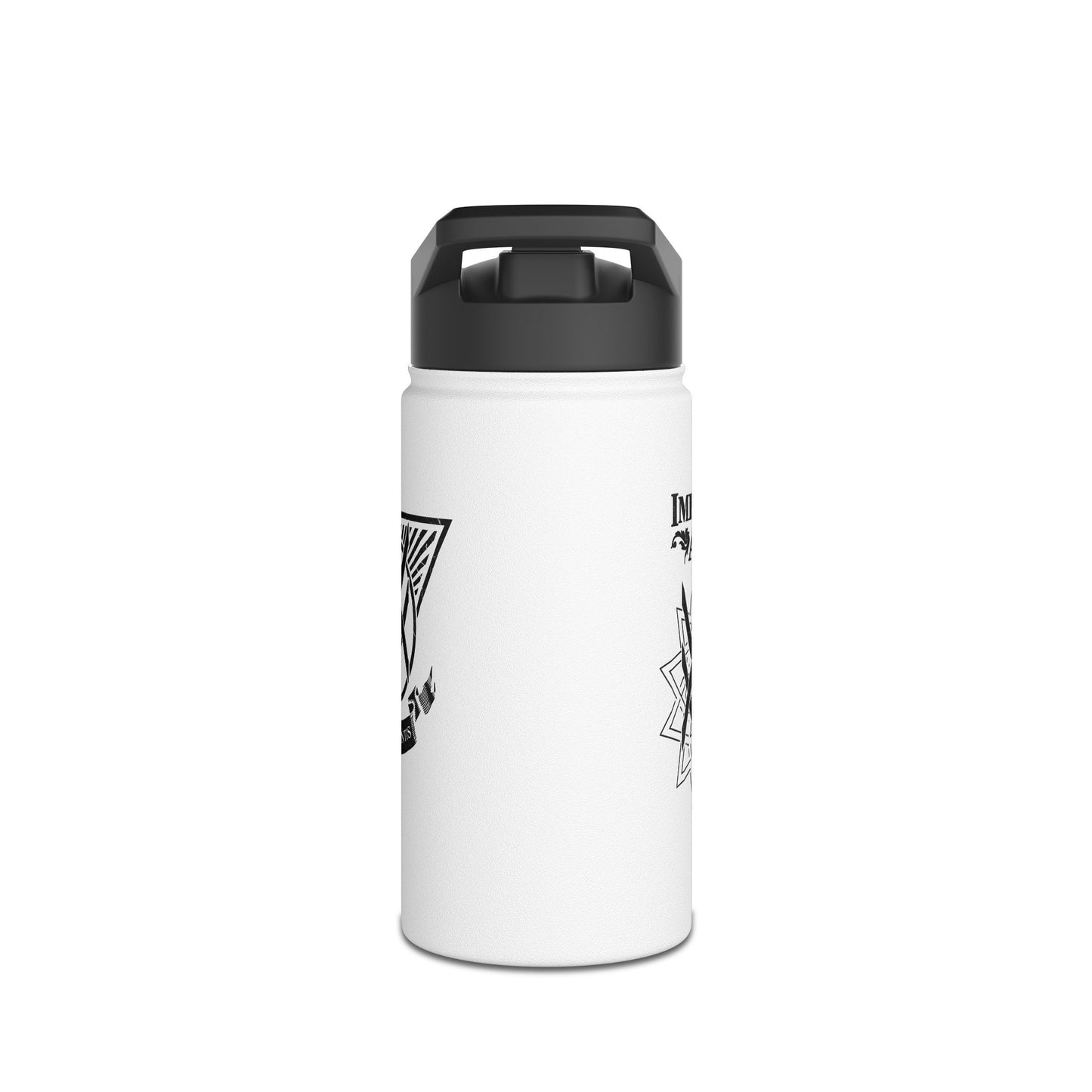 SUMMER COLLECTION - Steel Water Bottle White (BlackPrint)