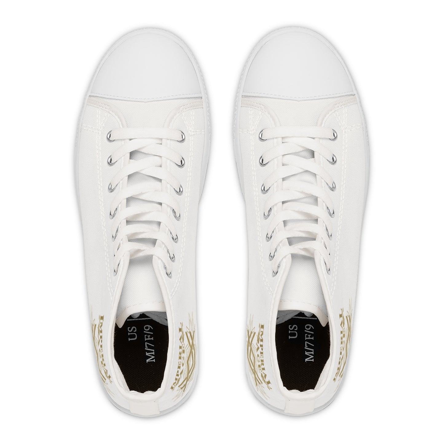 SUMMER COLLECTION - Women's Sneakers White (Gold Print)