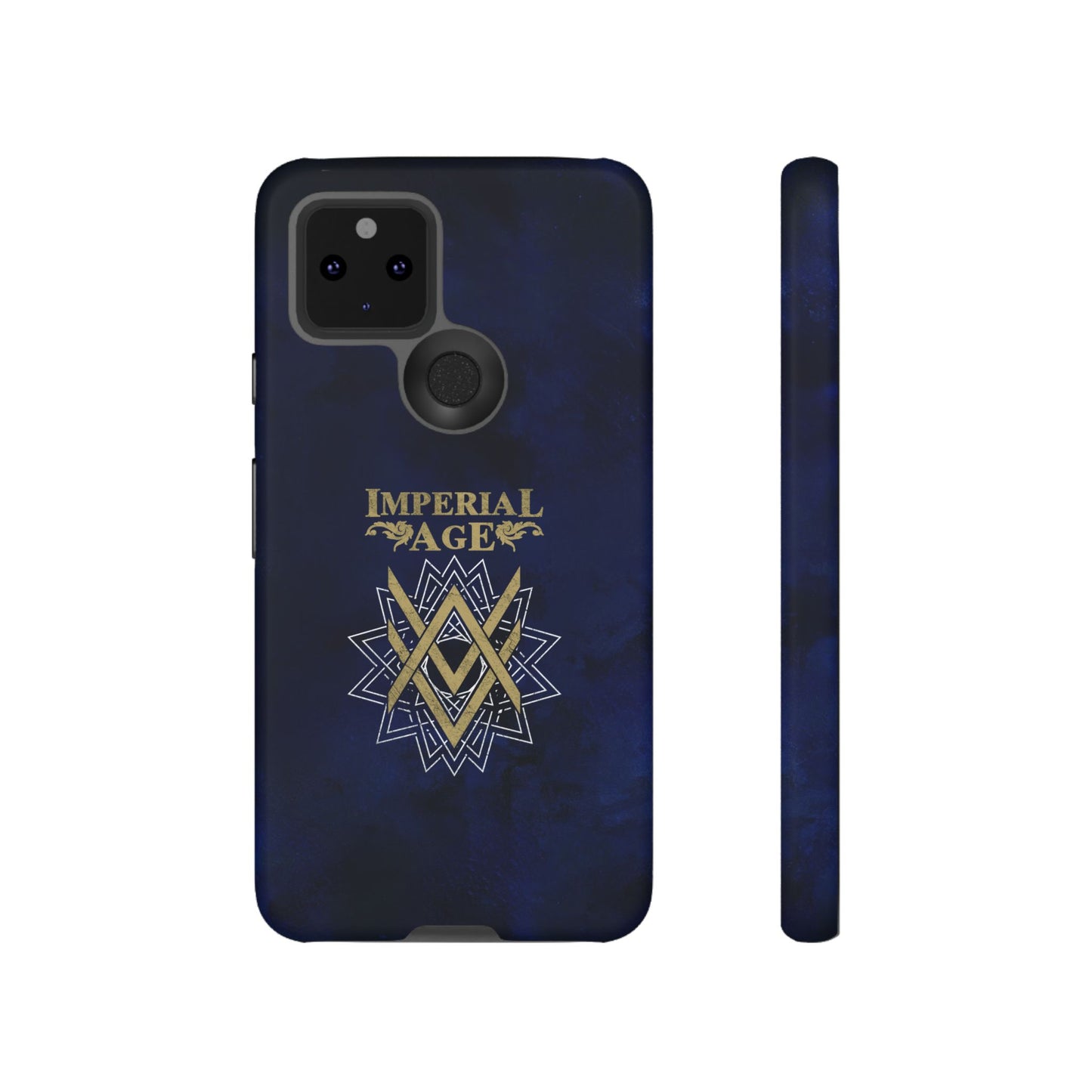 SUMMER COLLECTION - Tough Google Pixel Case Navy (Gold-White Print)