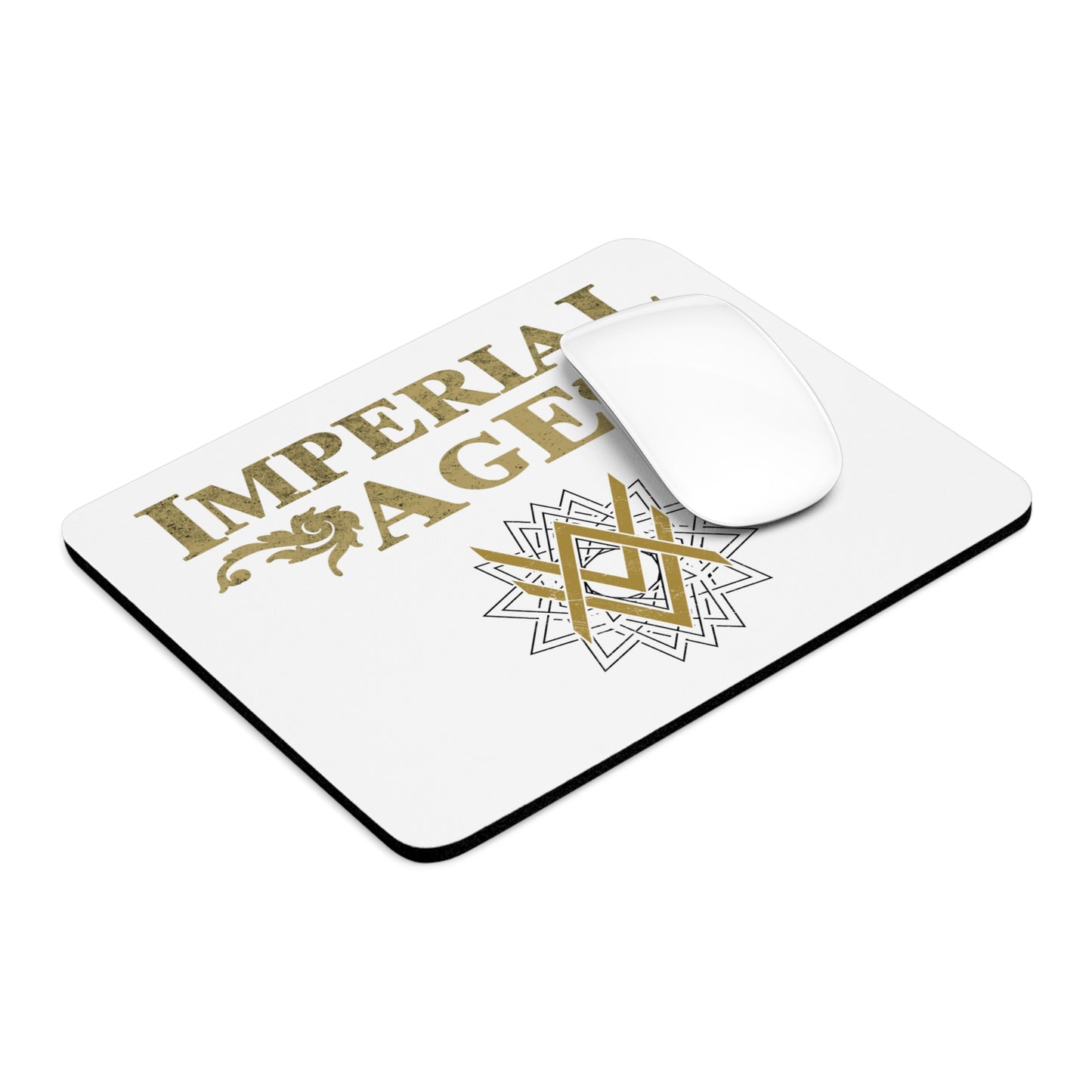 SUMMER COLLECTION - Mouse Pad White (Gold-Black Print)