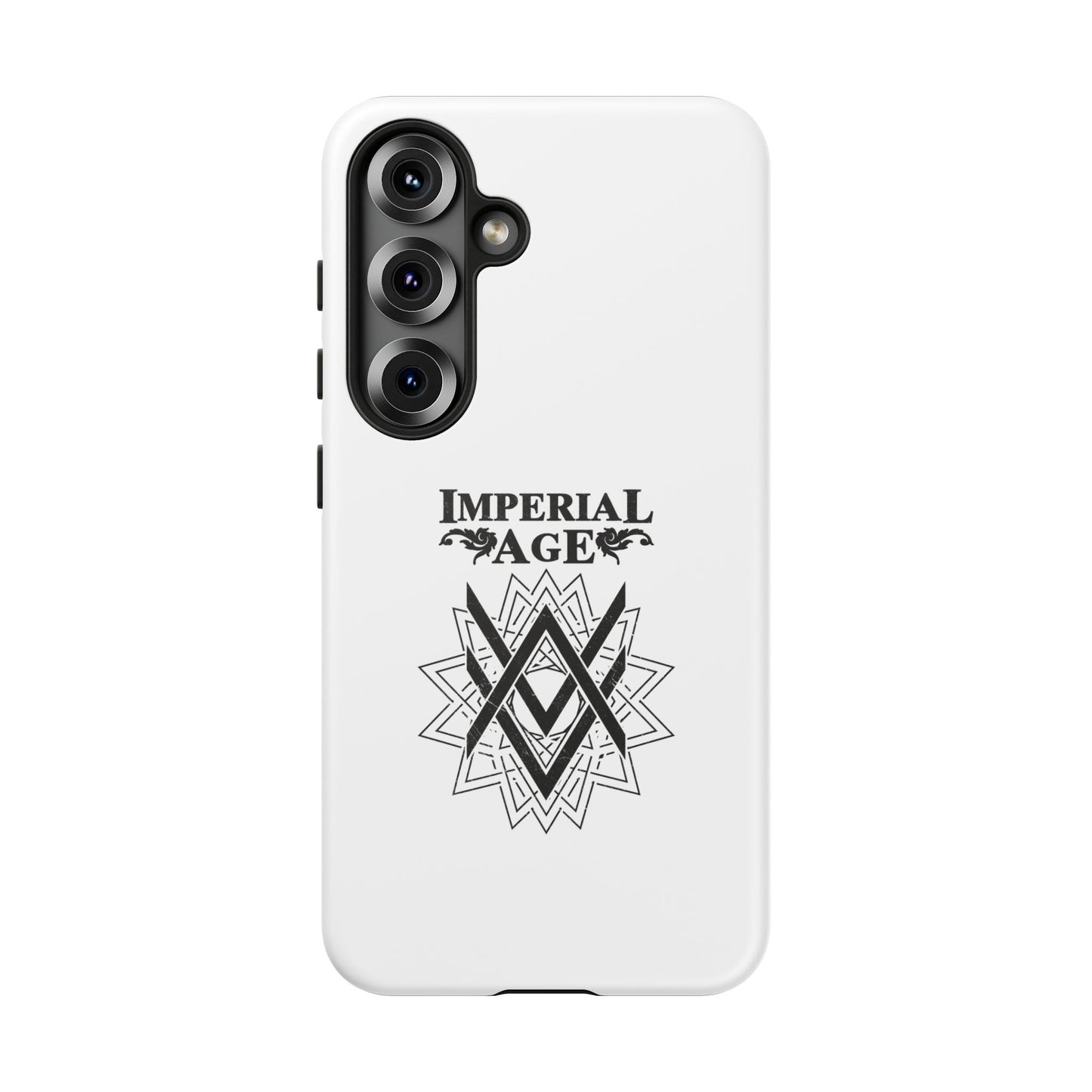 SUMMER COLLECTION - Tough Samsung Galaxy Case White (Black Print)