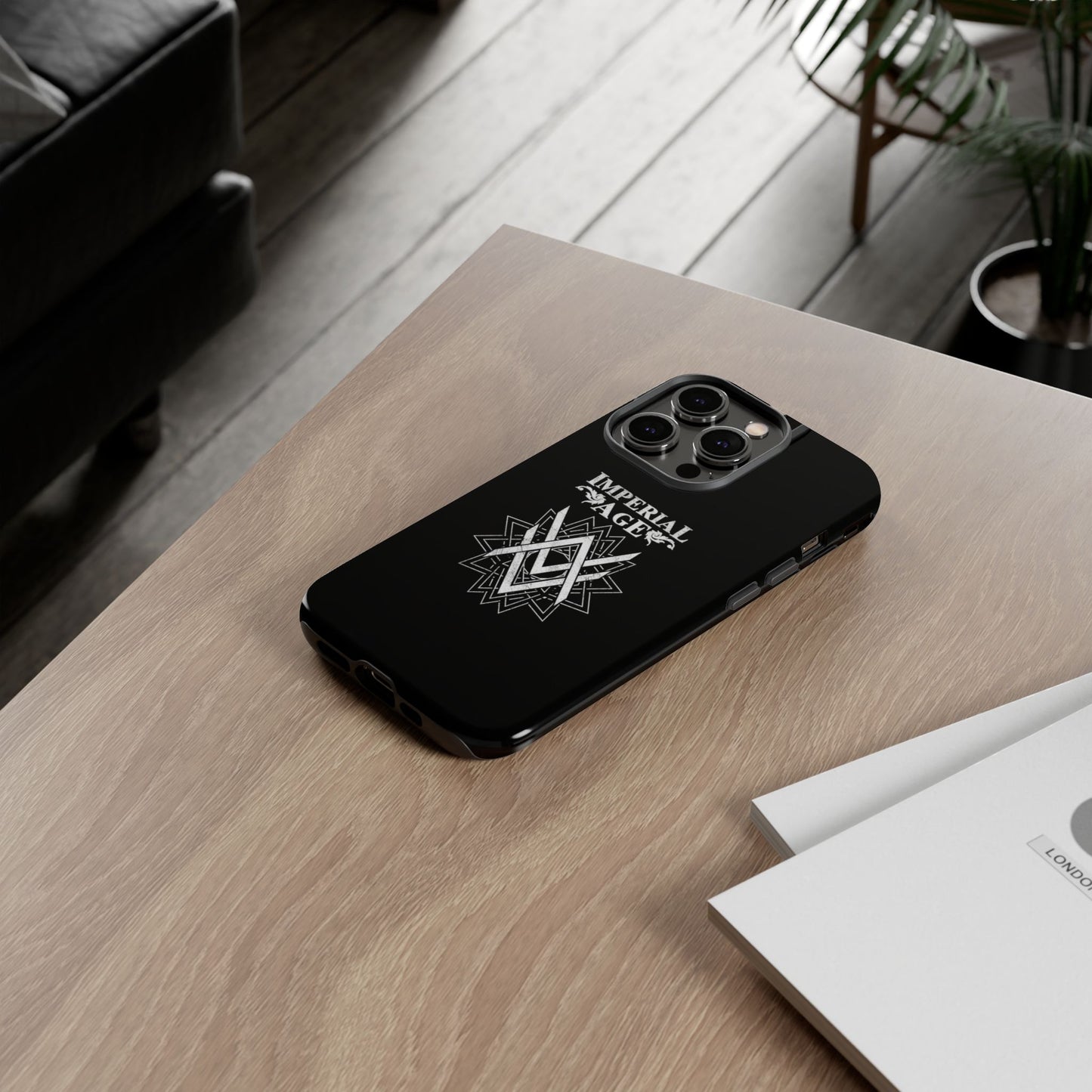 SUMMER COLLECTION - Tough iPhone Case Black (White Print)