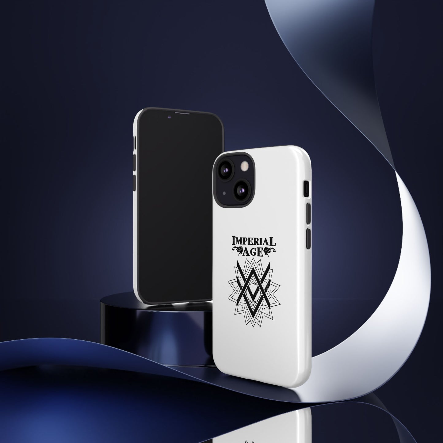 SUMMER COLLECTION - Tough iPhone Case White (Black Print)