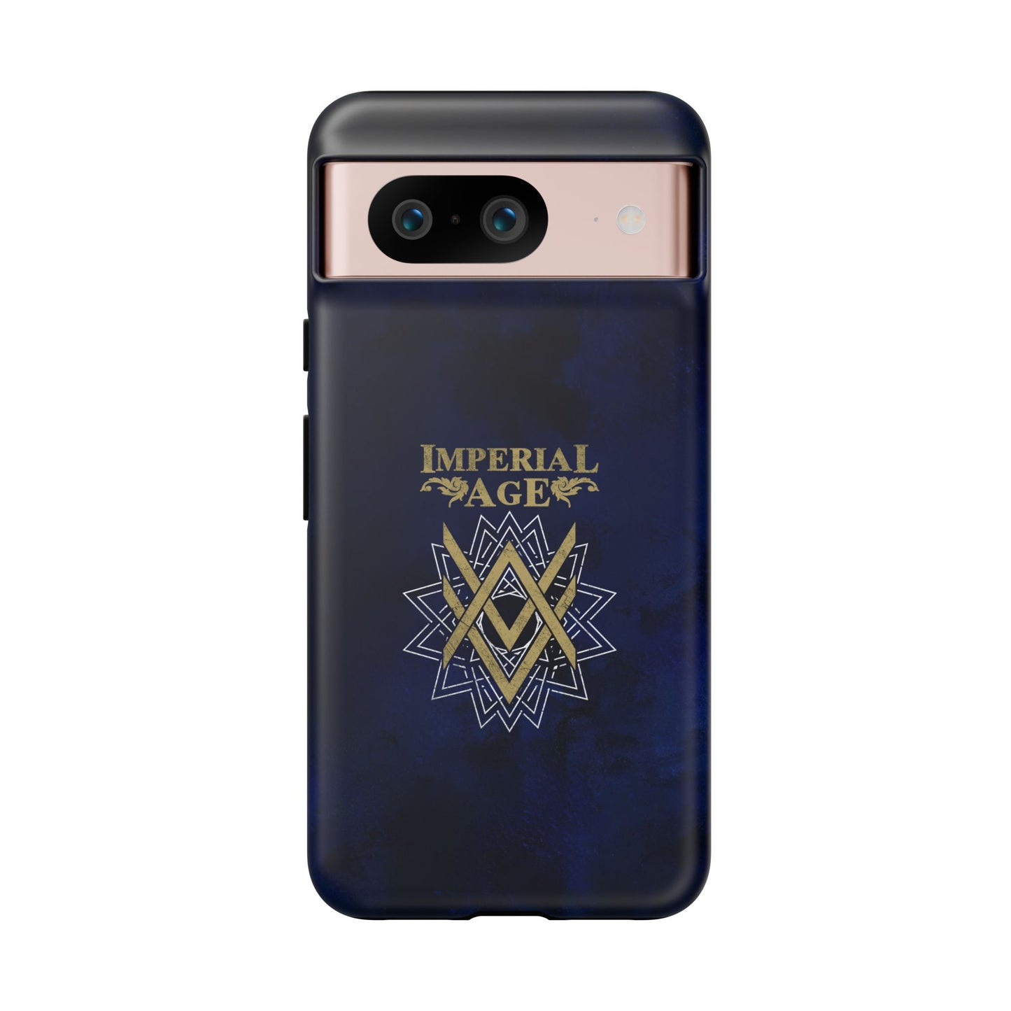 SUMMER COLLECTION - Tough Google Pixel Case Navy (Gold-White Print)