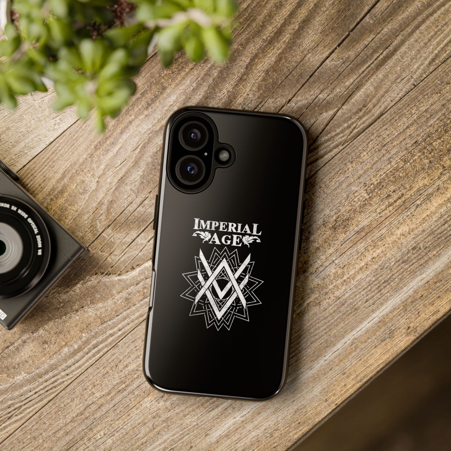 SUMMER COLLECTION - Tough iPhone Case Black (White Print)