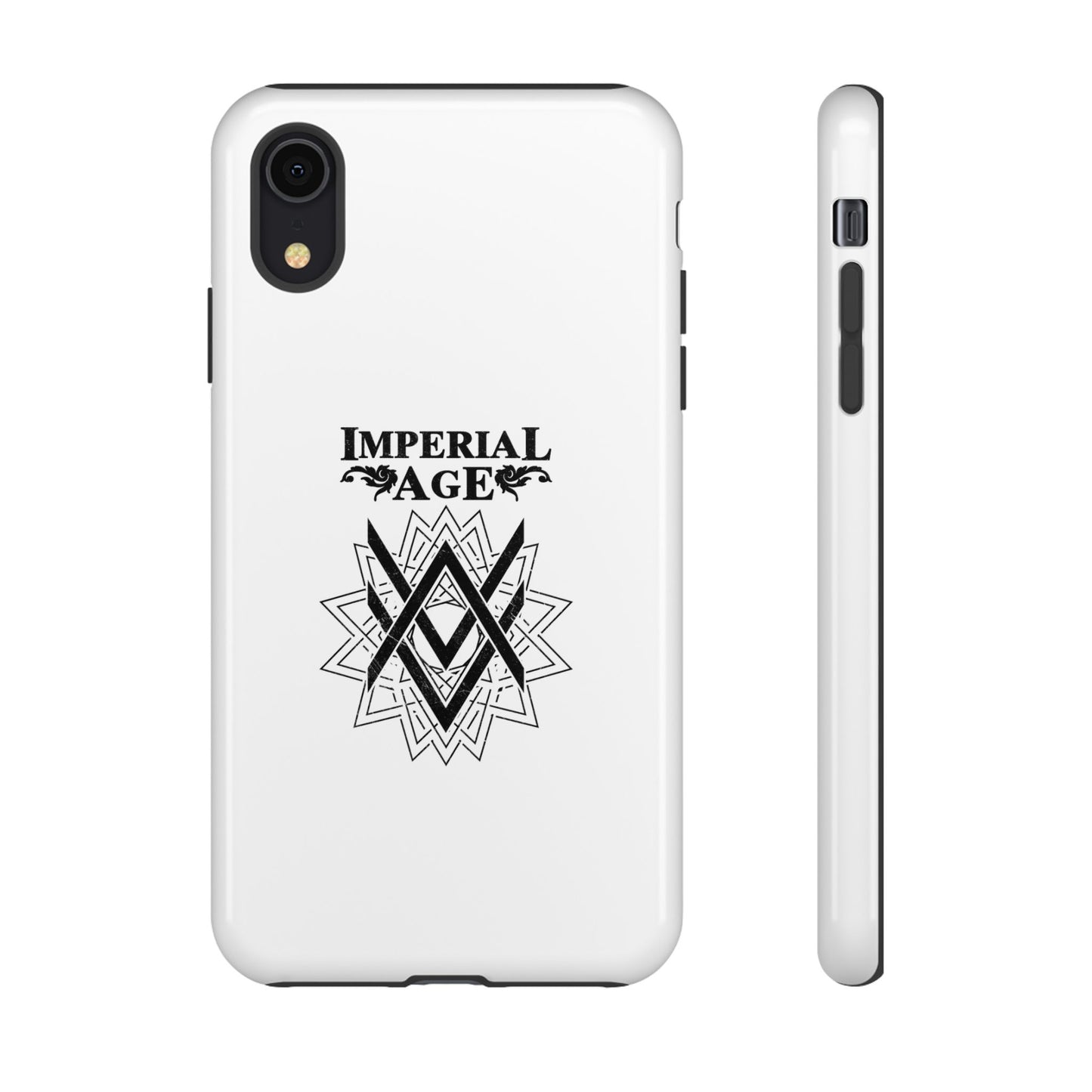 SUMMER COLLECTION - Tough iPhone Case White (Black Print)