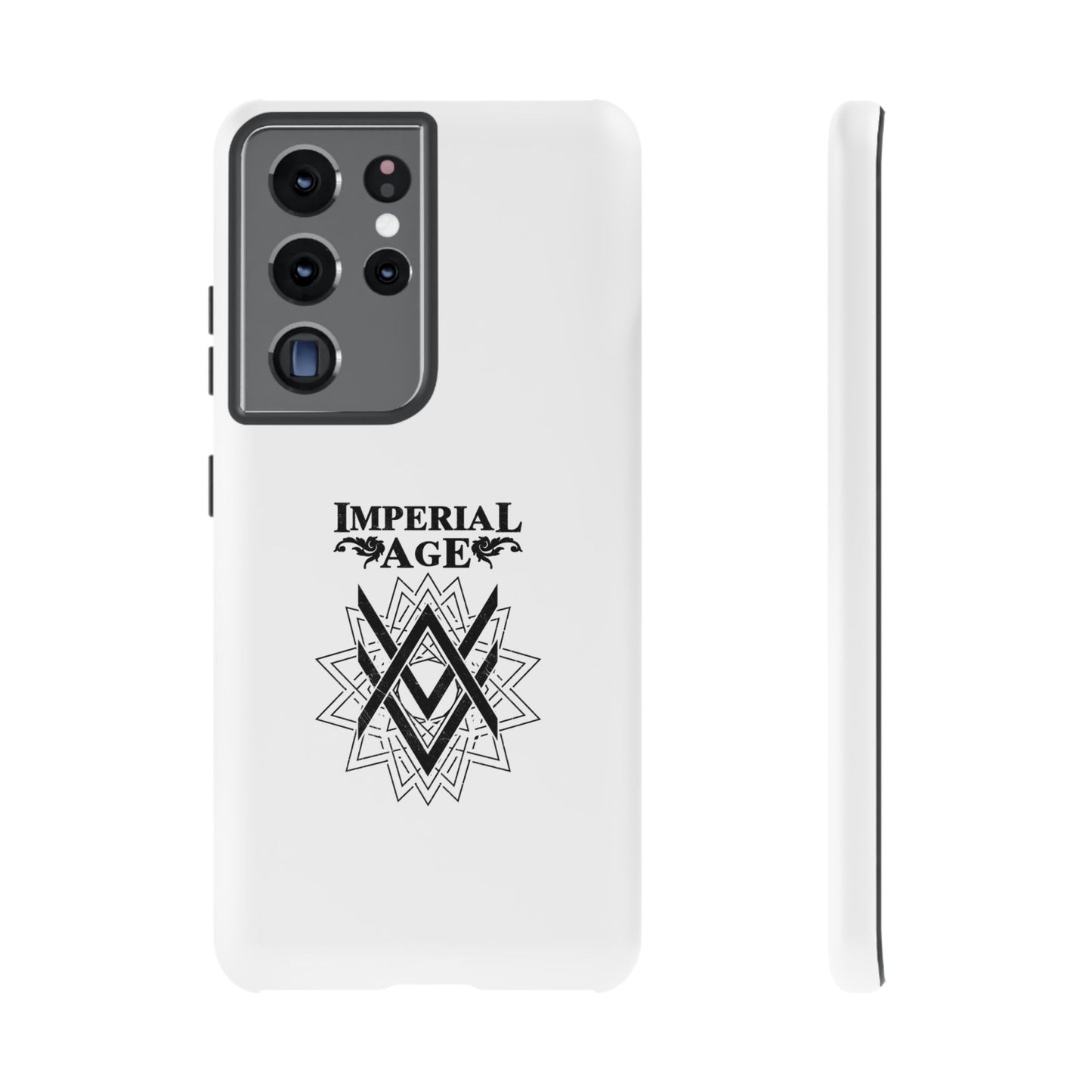 SUMMER COLLECTION - Tough Samsung Galaxy Case White (Black Print)