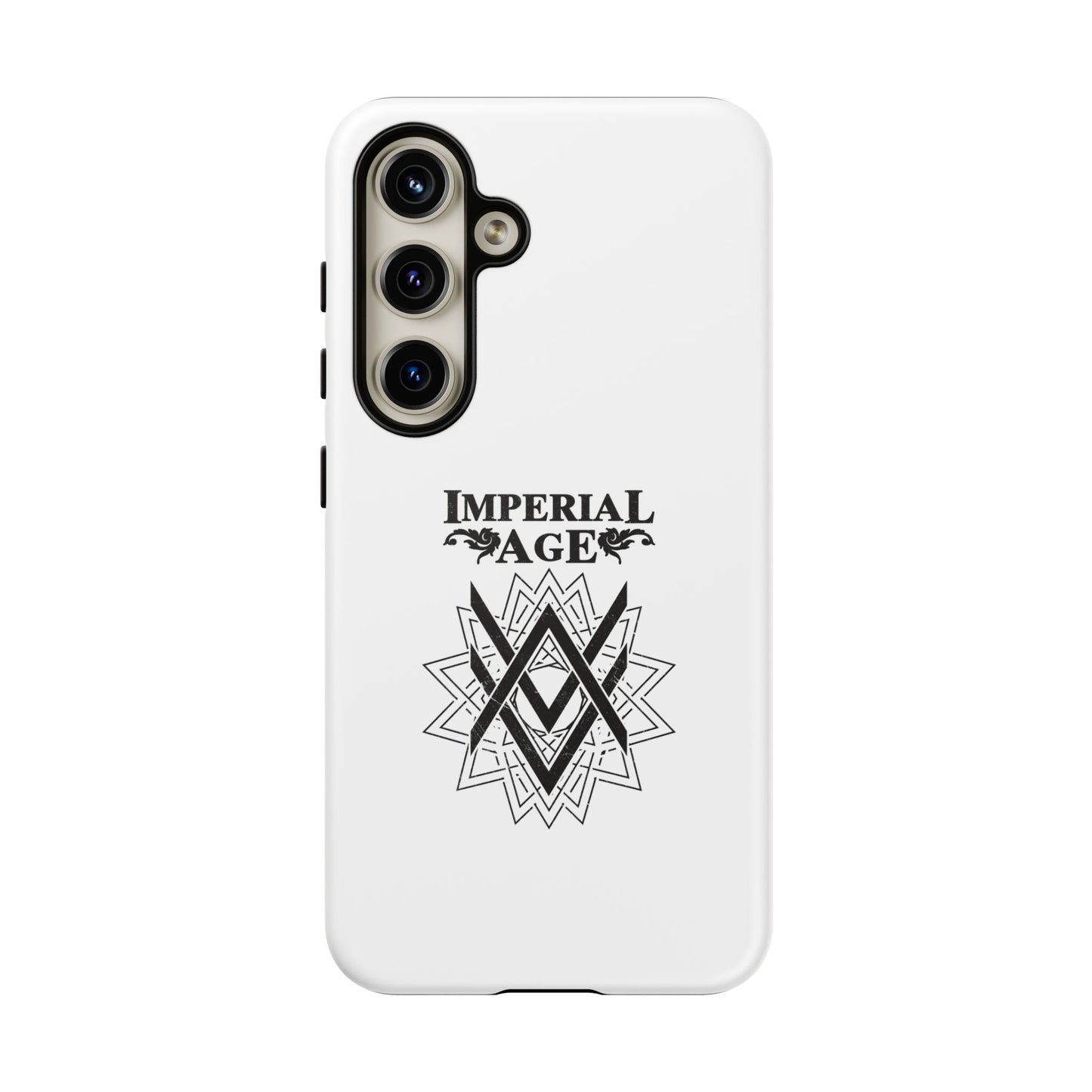 SUMMER COLLECTION - Tough Samsung Galaxy Case White (Black Print)