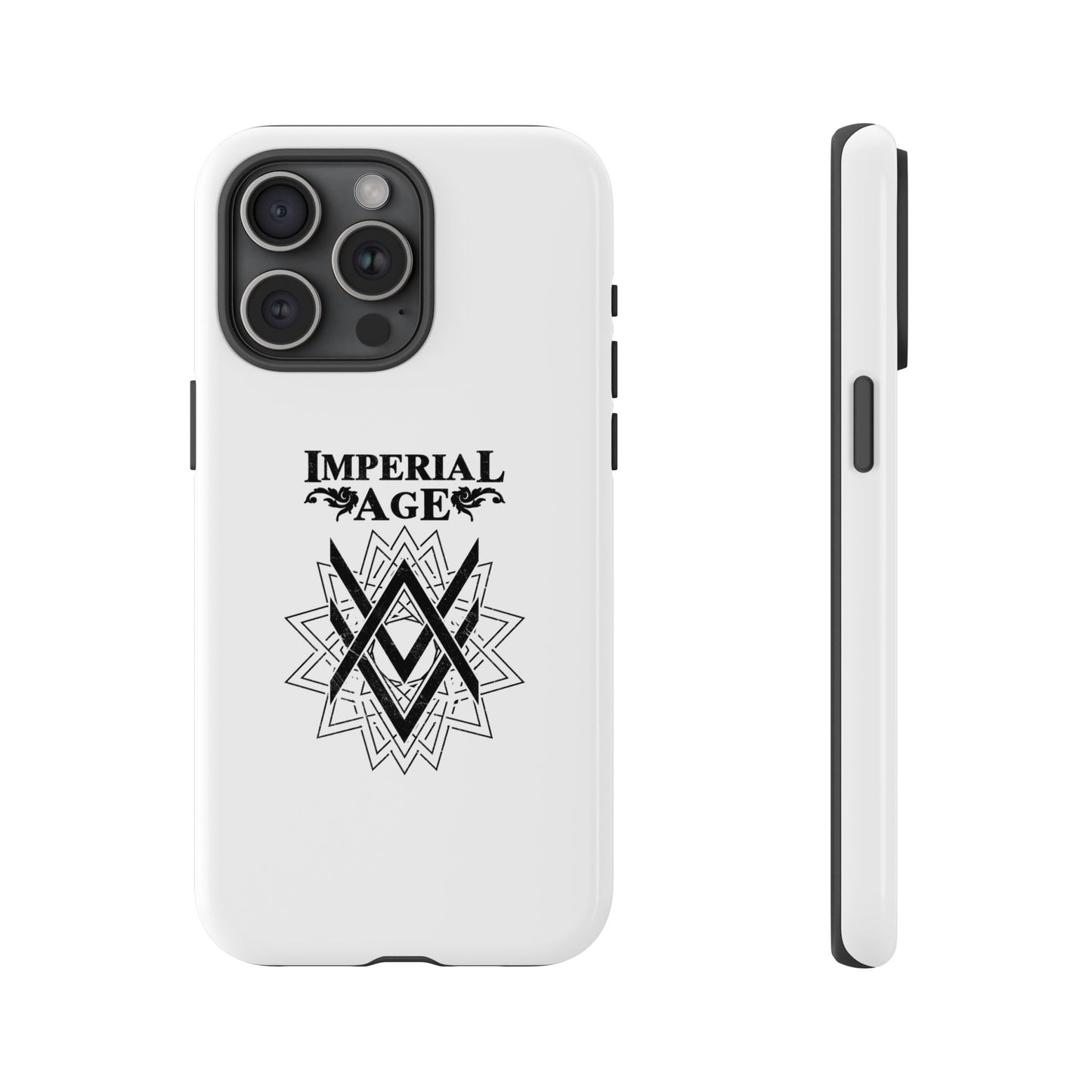 SUMMER COLLECTION - Tough iPhone Case White (Black Print)