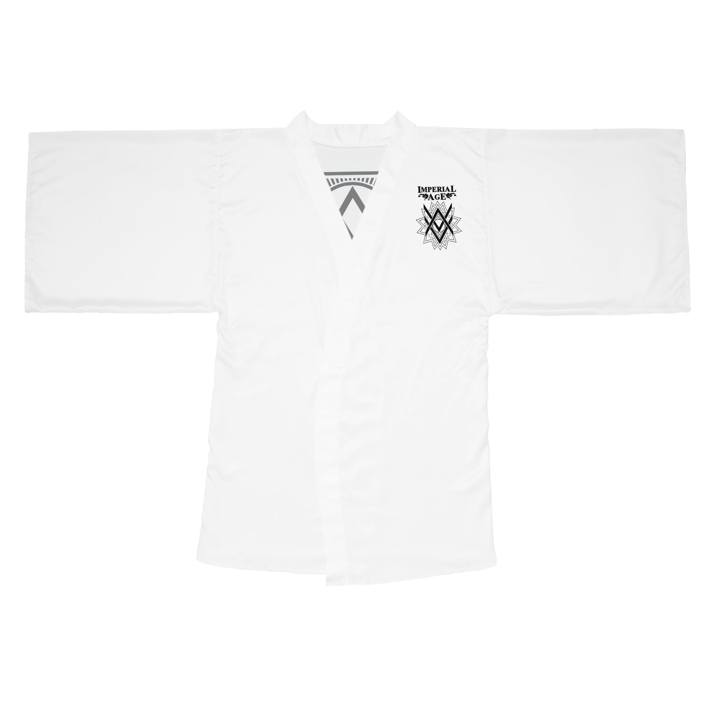 SUMMER COLLECTION - Women's Robe White (Black Print)