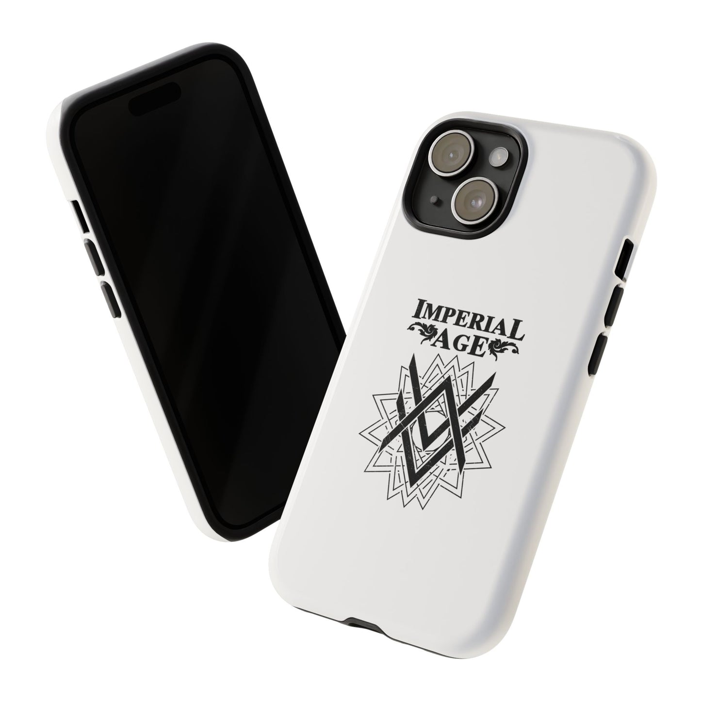 SUMMER COLLECTION - Tough iPhone Case White (Black Print)