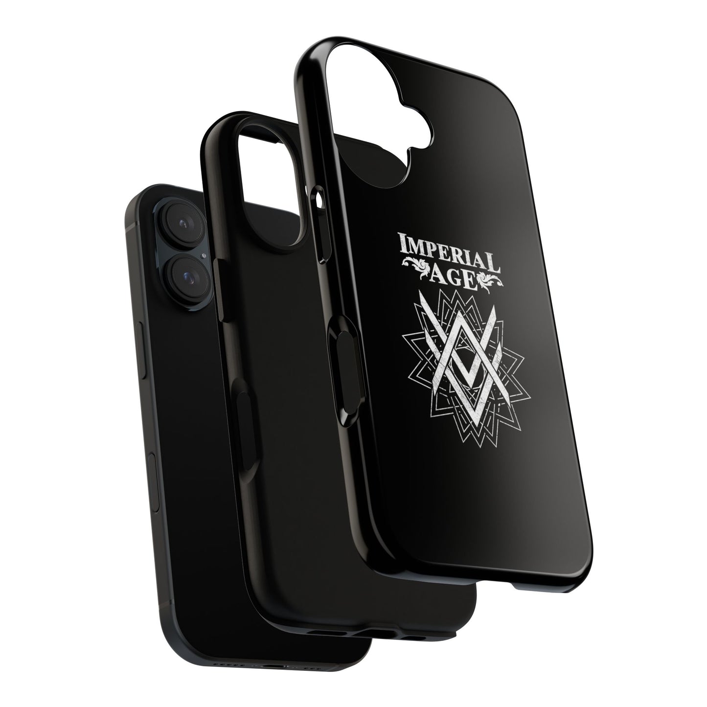 SUMMER COLLECTION - Tough iPhone Case Black (White Print)