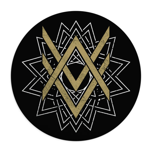 SUMMER COLLECTION - Mouse Pad Black (Gold-White Print)