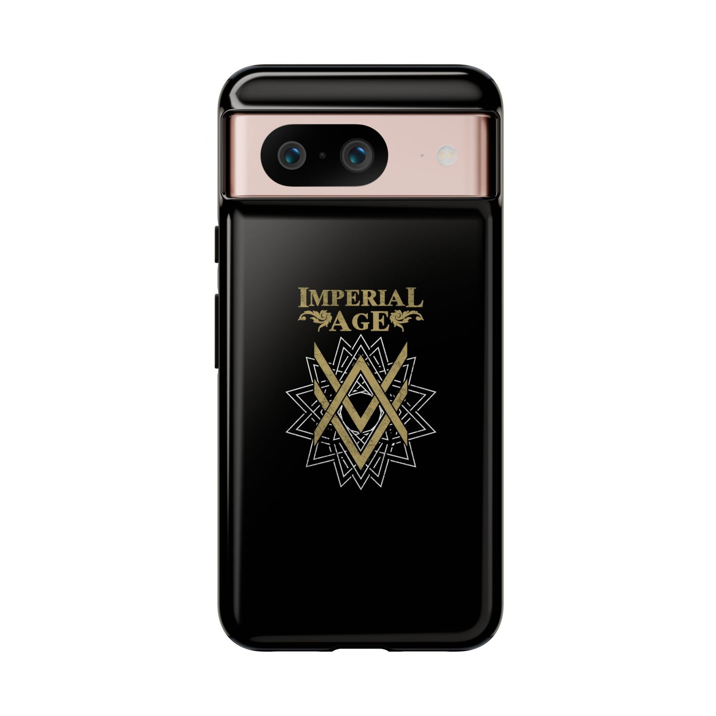 SUMMER COLLECTION - Tough Google Pixel Case Black (Gold-White Print)