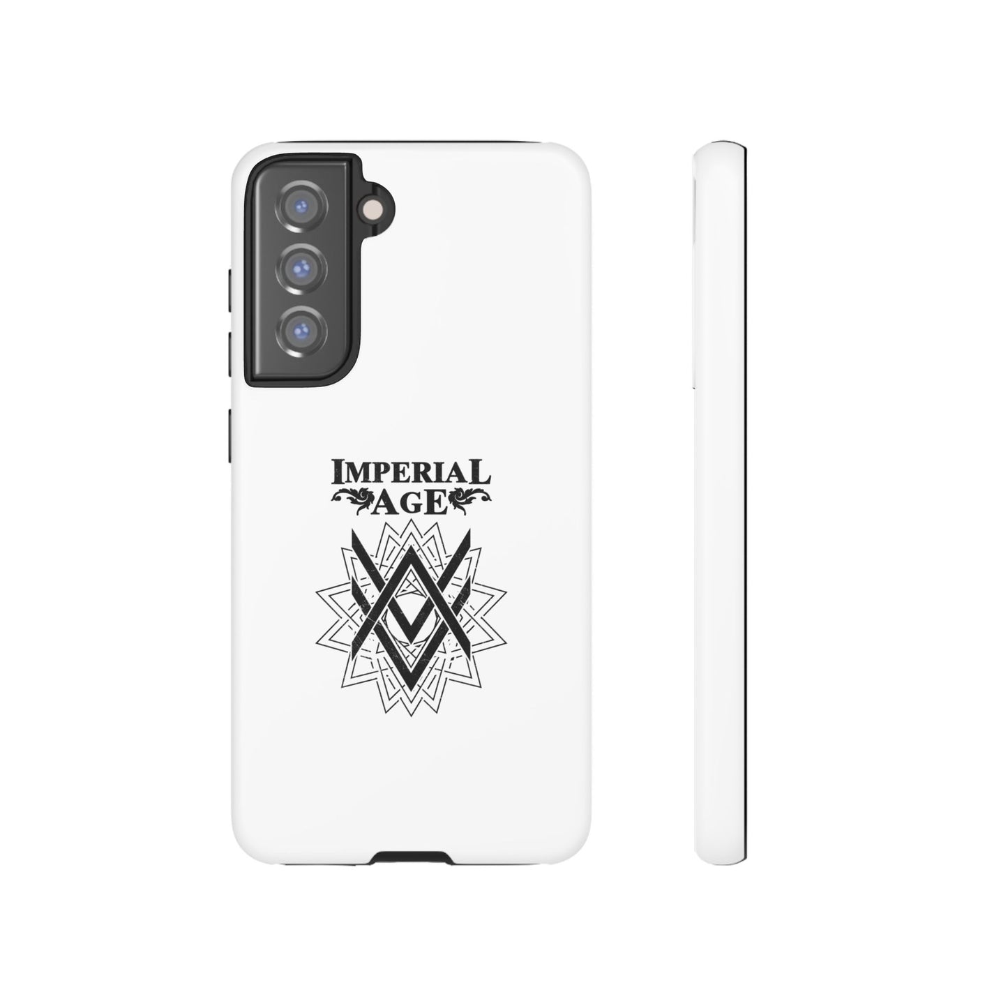 SUMMER COLLECTION - Tough Samsung Galaxy Case White (Black Print)