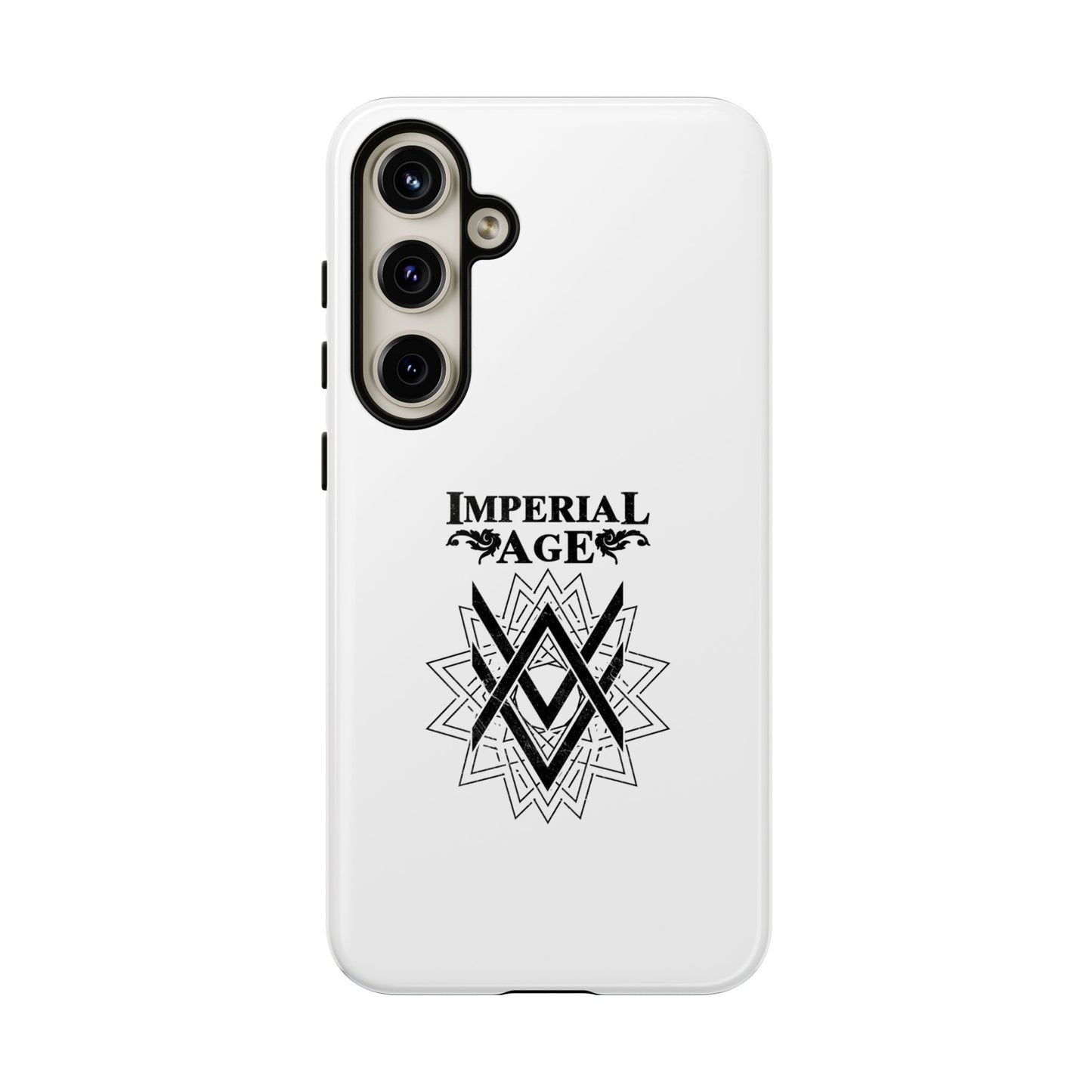 SUMMER COLLECTION - Tough Samsung Galaxy Case White (Black Print)