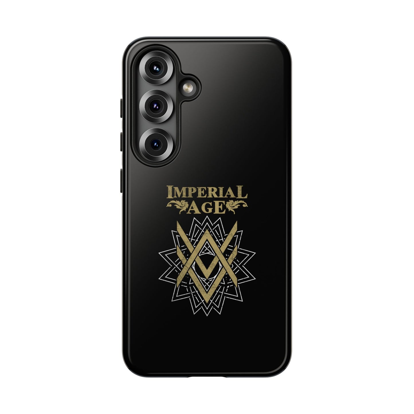 SUMMER COLLECTION - Tough Samsung Galaxy Case Black (Gold-White Print)