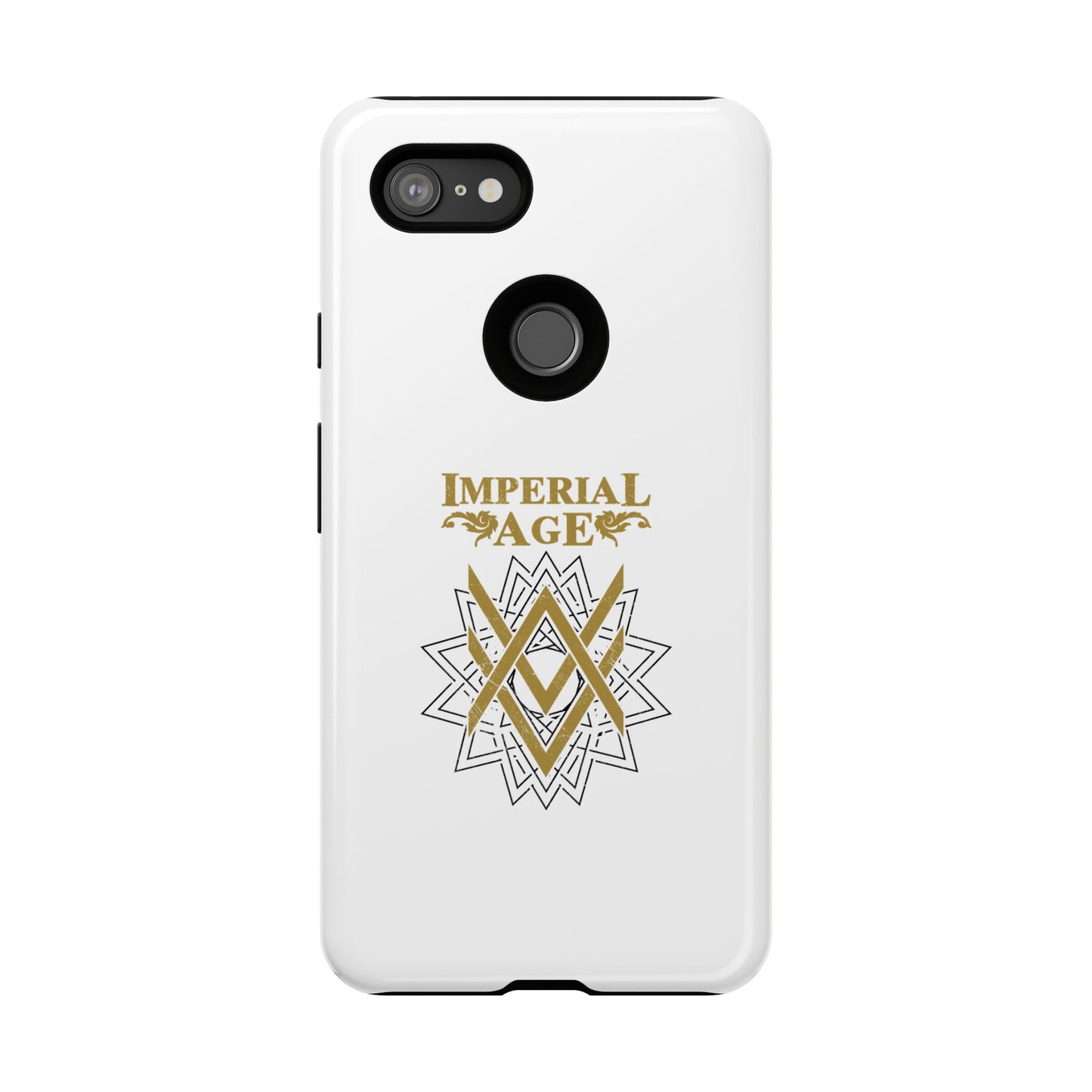 SUMMER COLLECTION - Tough Google Pixel Case White (Gold-White Print)