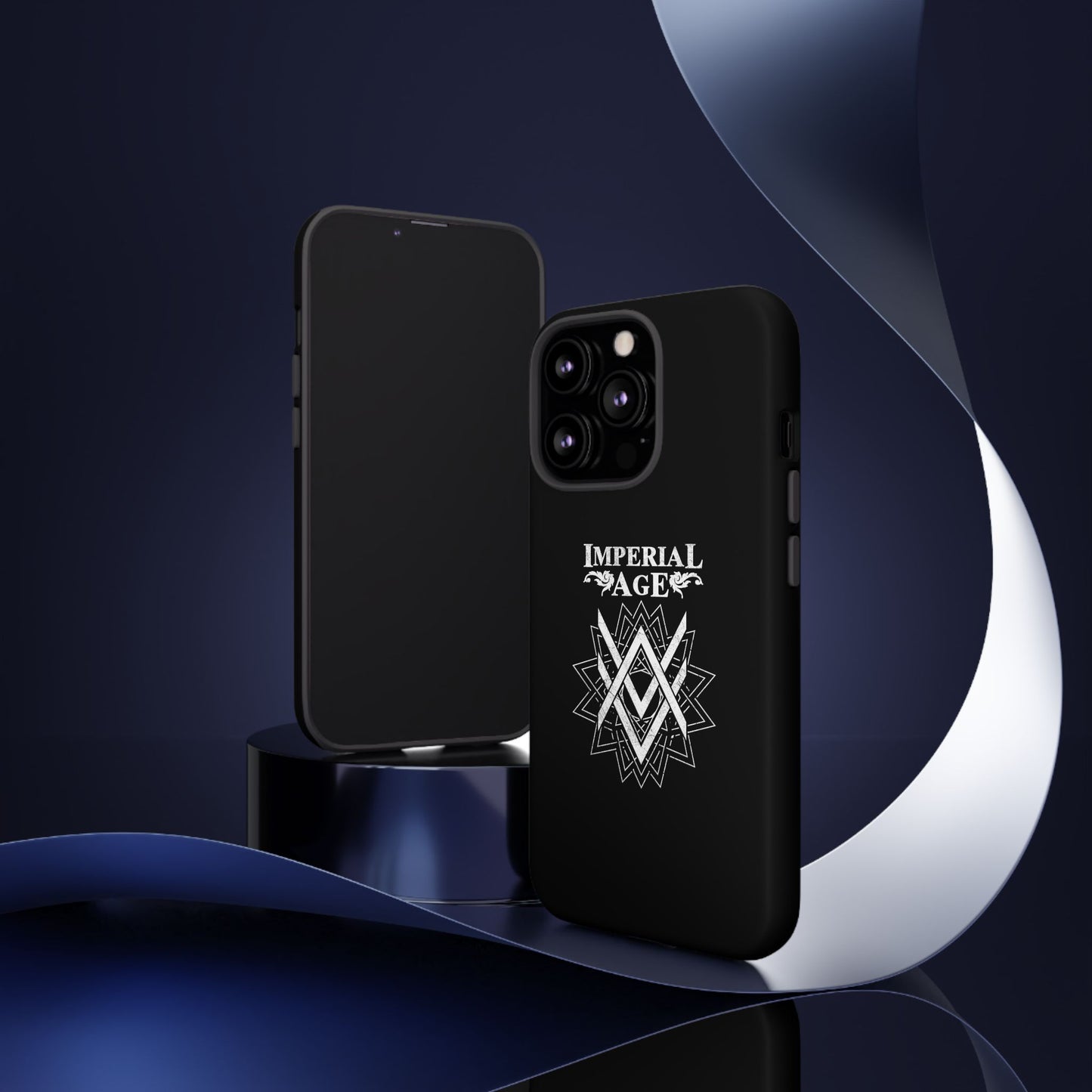 SUMMER COLLECTION - Tough iPhone Case Black (White Print)