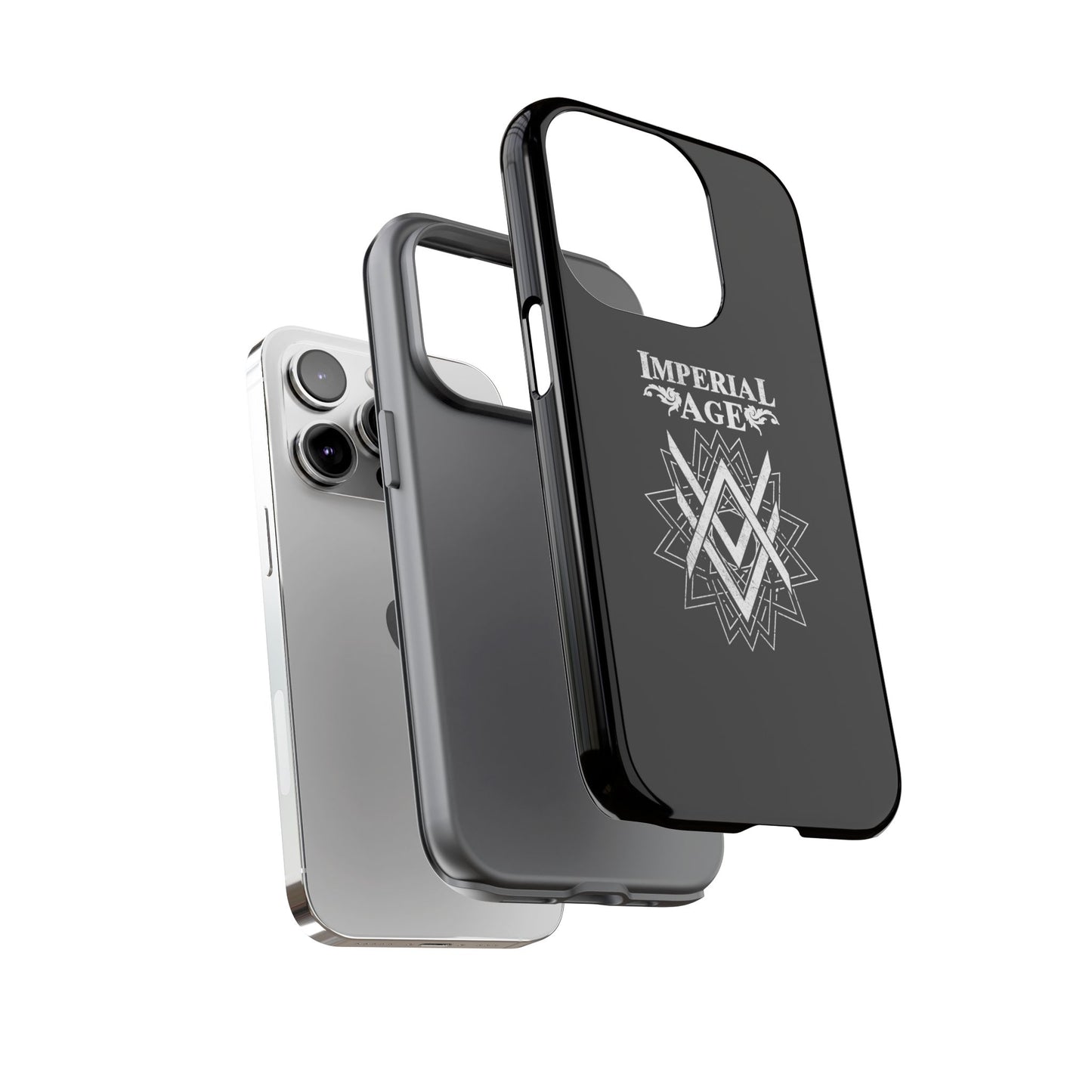 SUMMER COLLECTION - Tough iPhone Case Black (White Print)