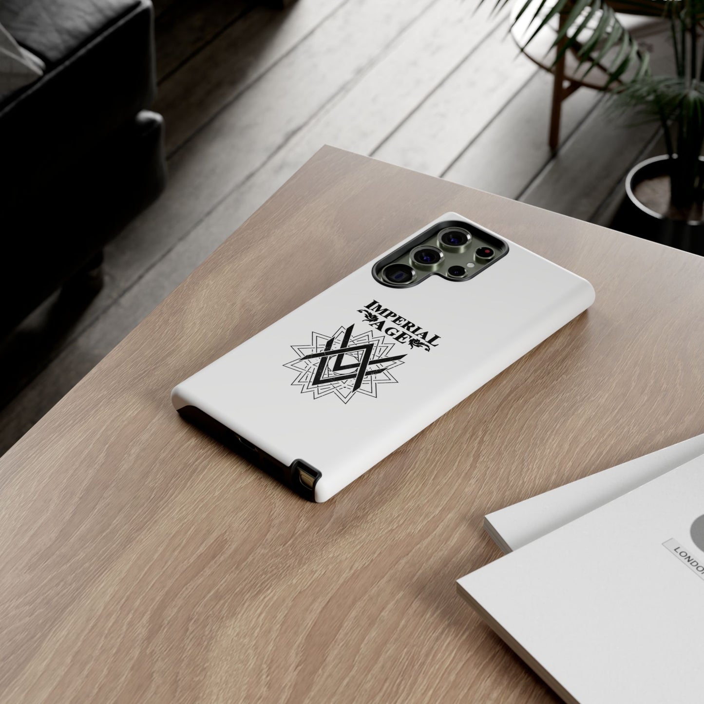SUMMER COLLECTION - Tough Samsung Galaxy Case White (Black Print)