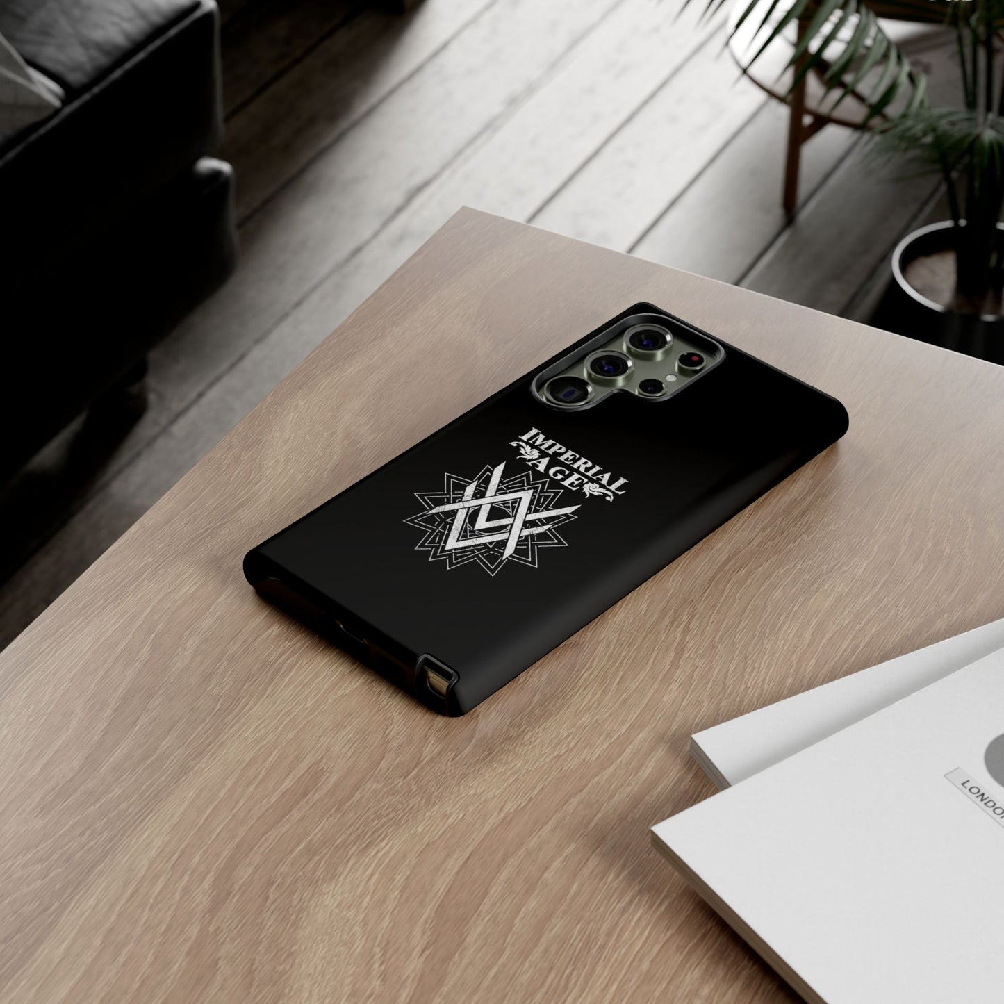 SUMMER COLLECTION - Tough Samsung Galaxy Case Black (White Print)