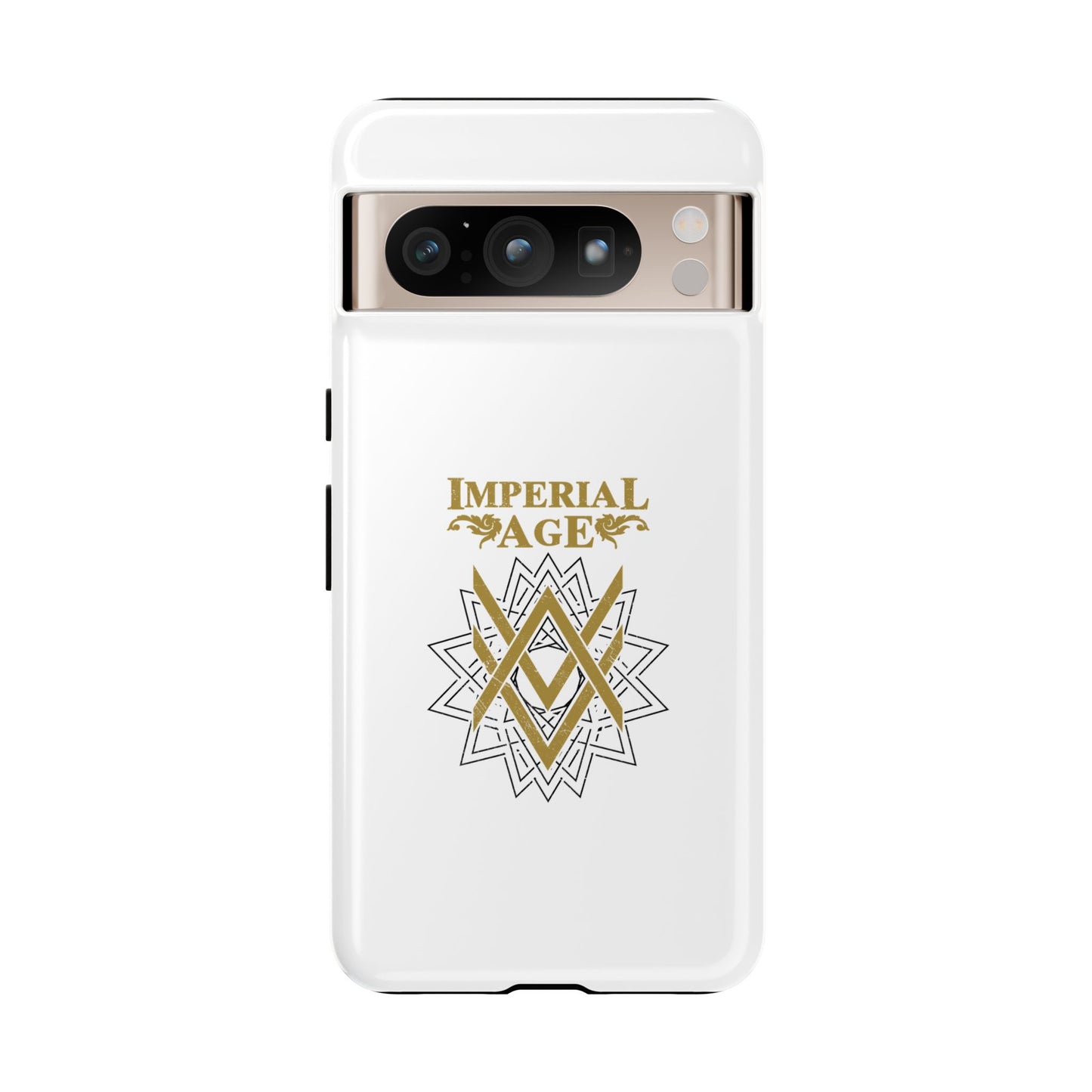 SUMMER COLLECTION - Tough Google Pixel Case White (Gold-White Print)