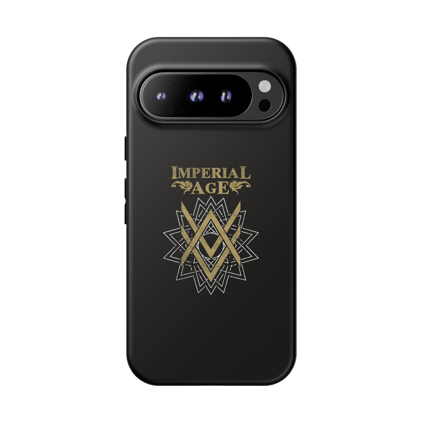 SUMMER COLLECTION - Tough Google Pixel Case Black (Gold-White Print)