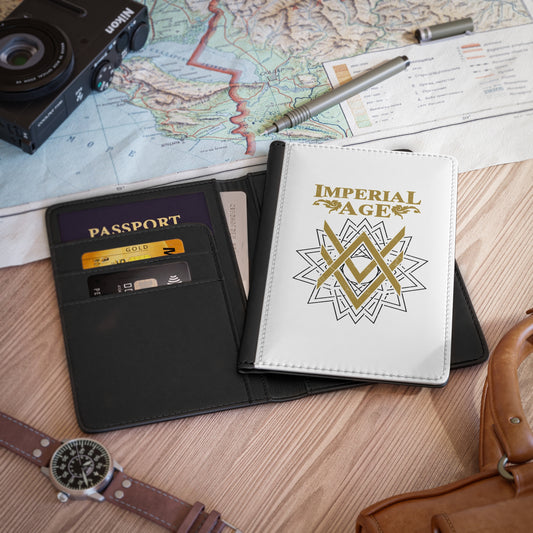 SUMMER COLLECTION - Passport Cover White (Gold-Black Print)