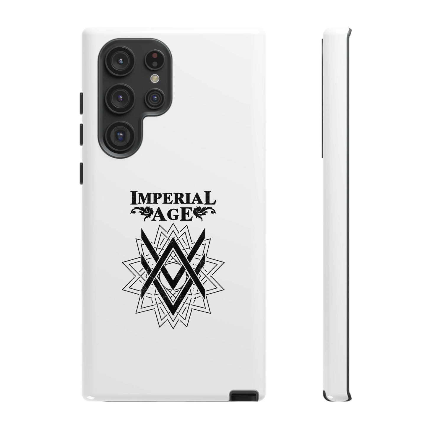 SUMMER COLLECTION - Tough Samsung Galaxy Case White (Black Print)