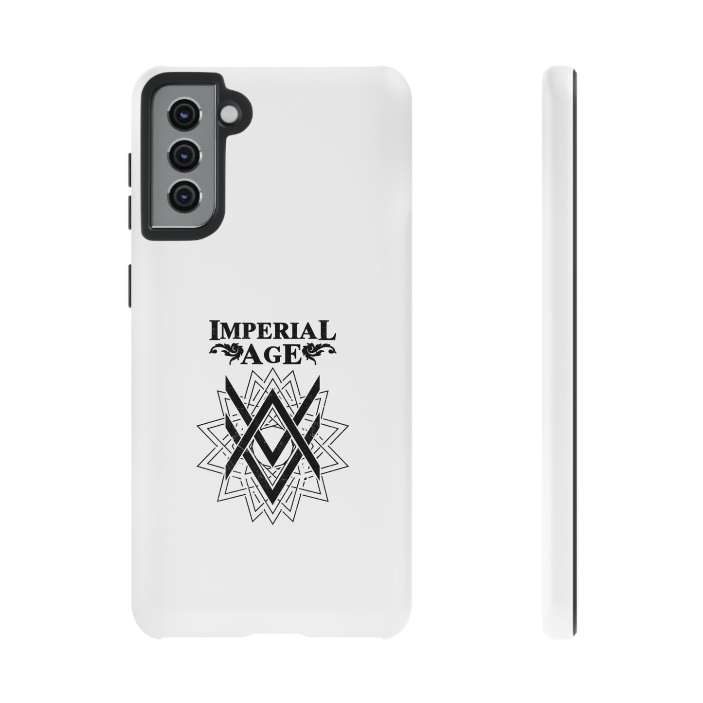 SUMMER COLLECTION - Tough Samsung Galaxy Case White (Black Print)