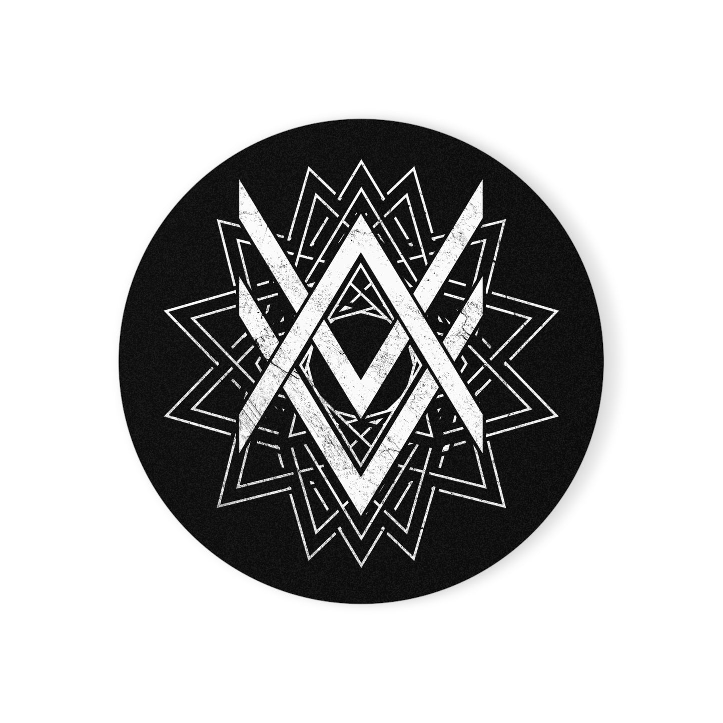 SUMMER COLLECTION - Cork Coaster Black (White Print)