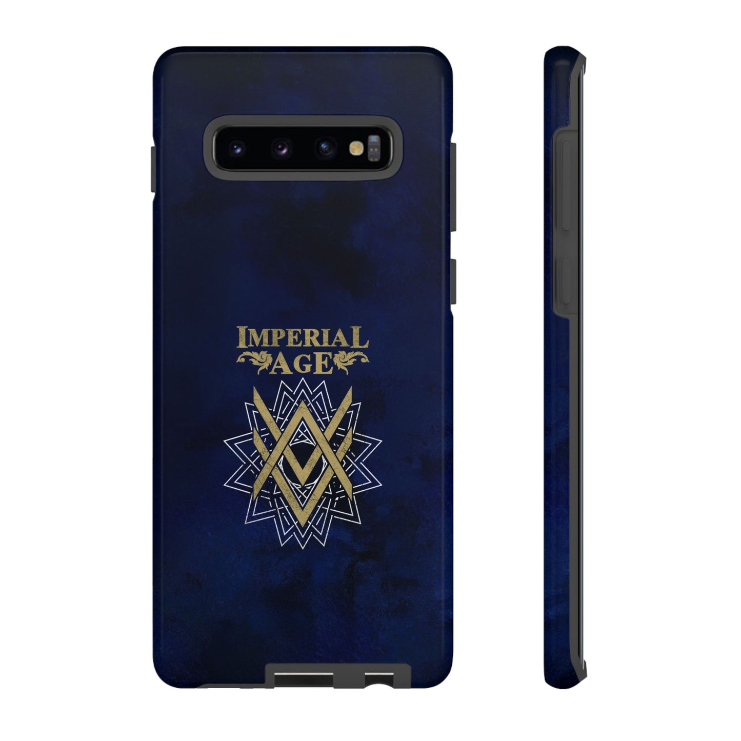 SUMMER COLLECTION - Tough Samsung Galaxy Case Navy (Gold-White Print)