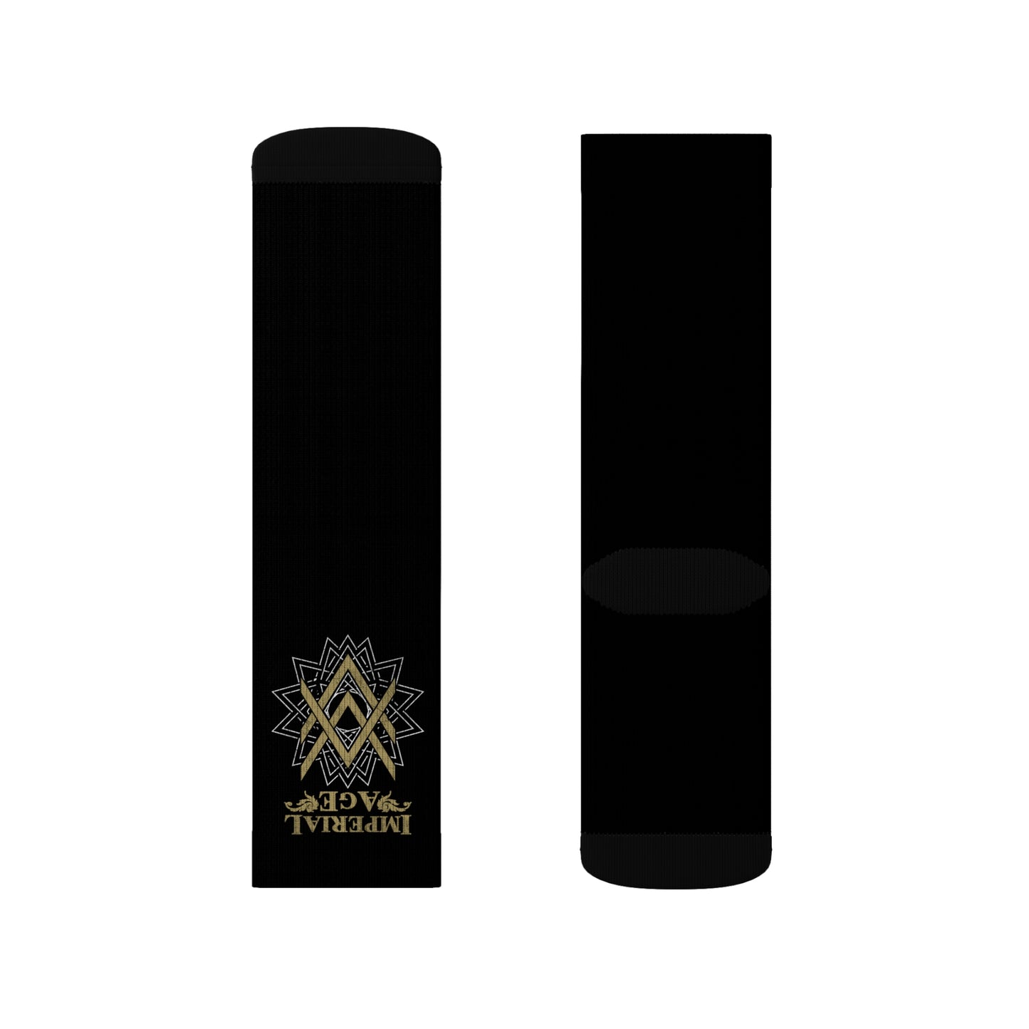 SUMMER COLLECTION - Black Socks (Gold-White Print)