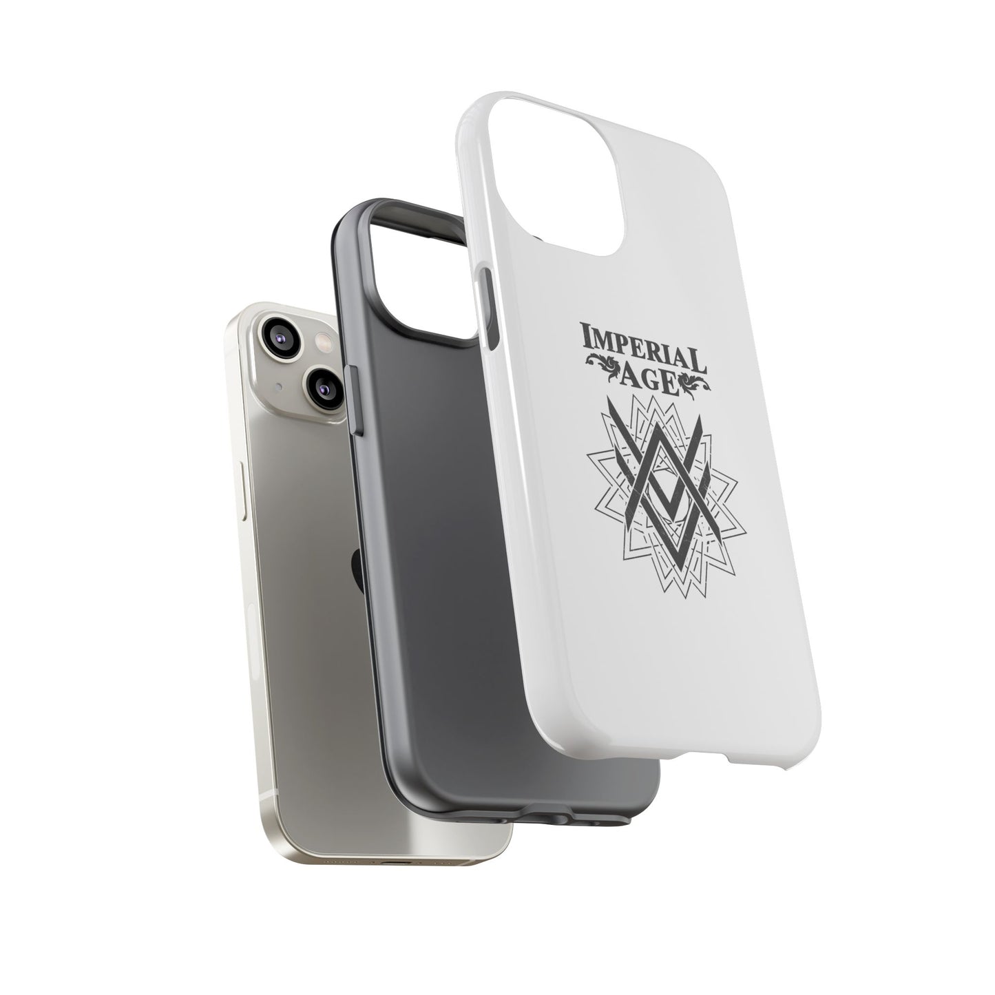 SUMMER COLLECTION - Tough iPhone Case White (Black Print)