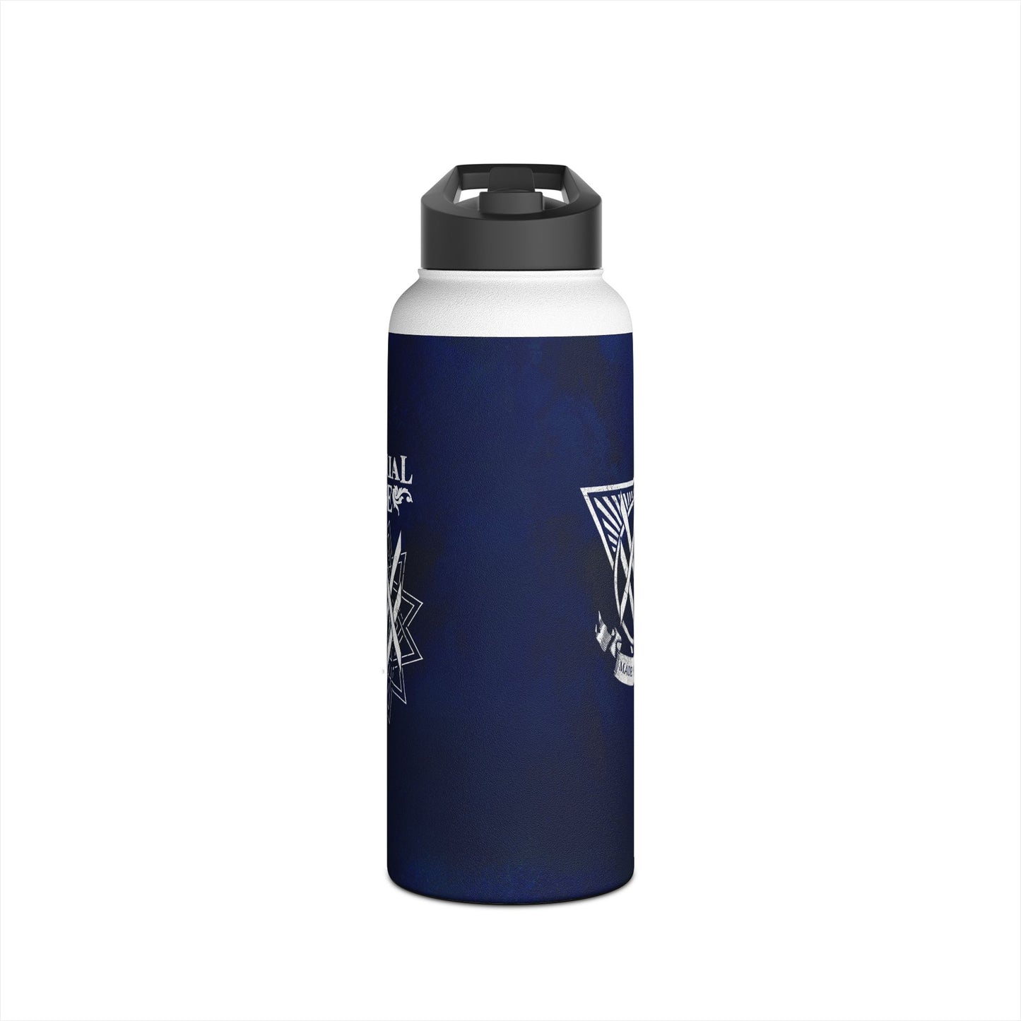 SUMMER COLLECTION - Steel Water Bottle navy (White Print)
