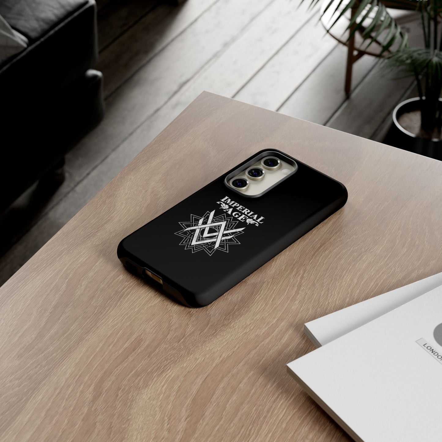 SUMMER COLLECTION - Tough Samsung Galaxy Case Black (White Print)