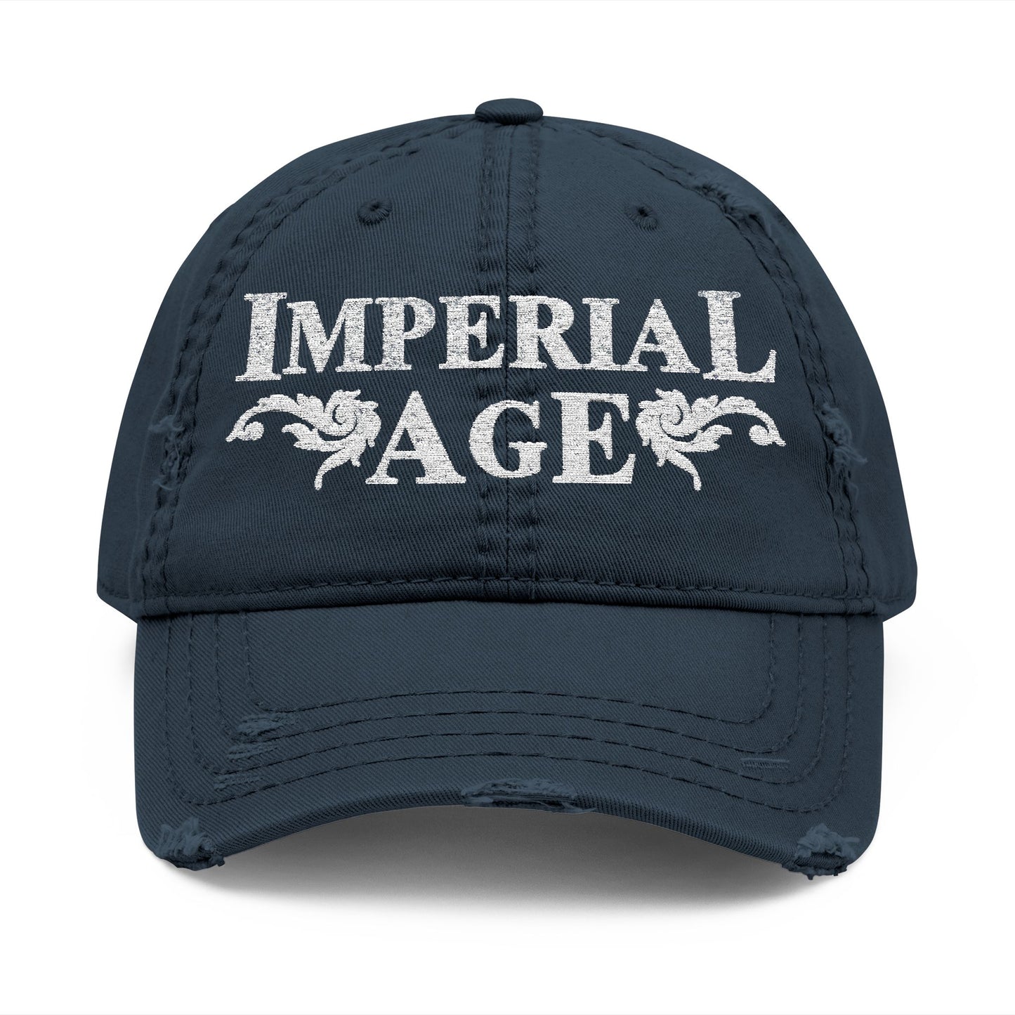 SUMMER COLLECTION - Distressed Cap (White Embroidery)