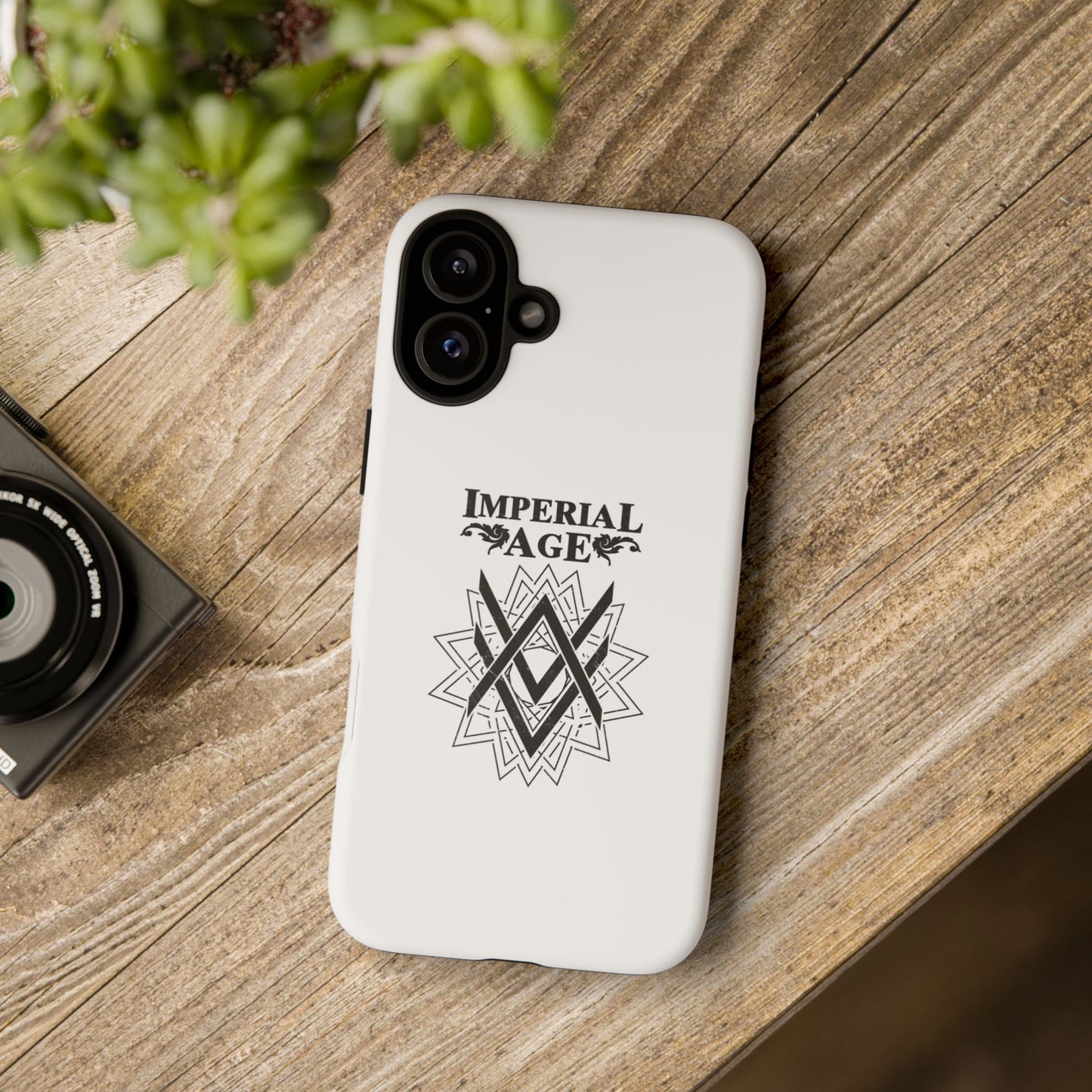 SUMMER COLLECTION - Tough iPhone Case White (Black Print)